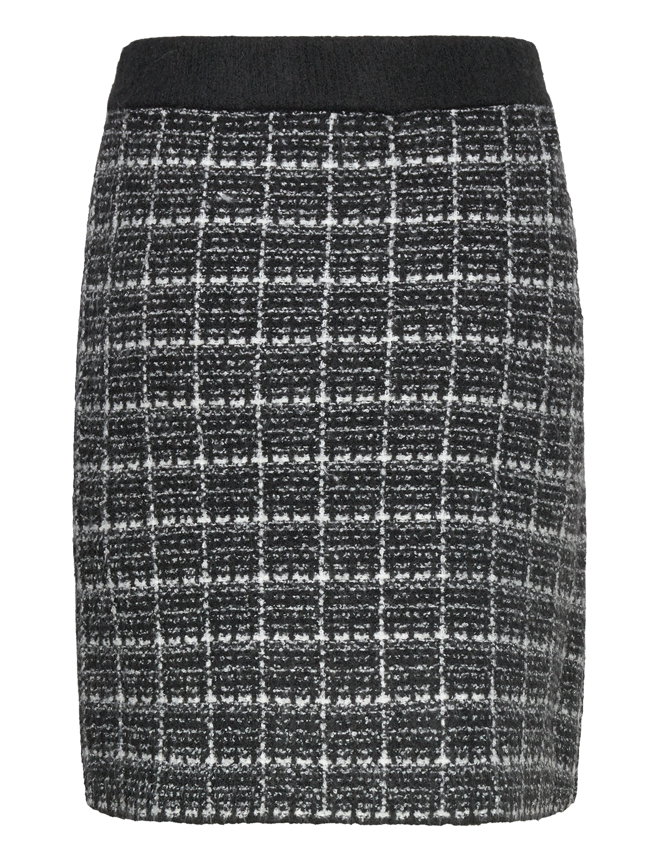 Vila - VIAUDREY CHECK KNIT SKIRT /KA - strikkede nederdele - black - 2