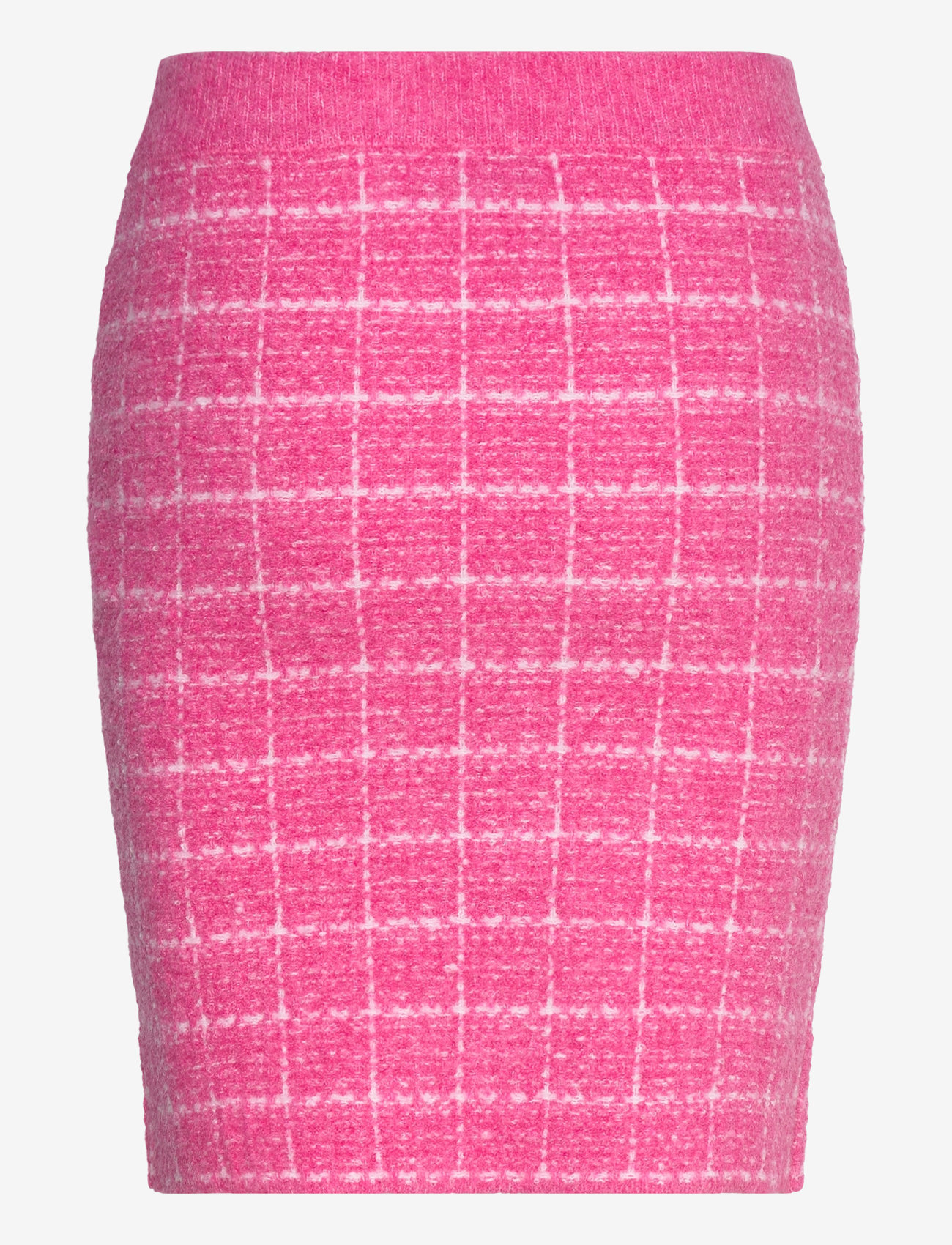 Vila - VIAUDREY CHECK KNIT SKIRT /KA - knitted skirts - pink cosmos - 1