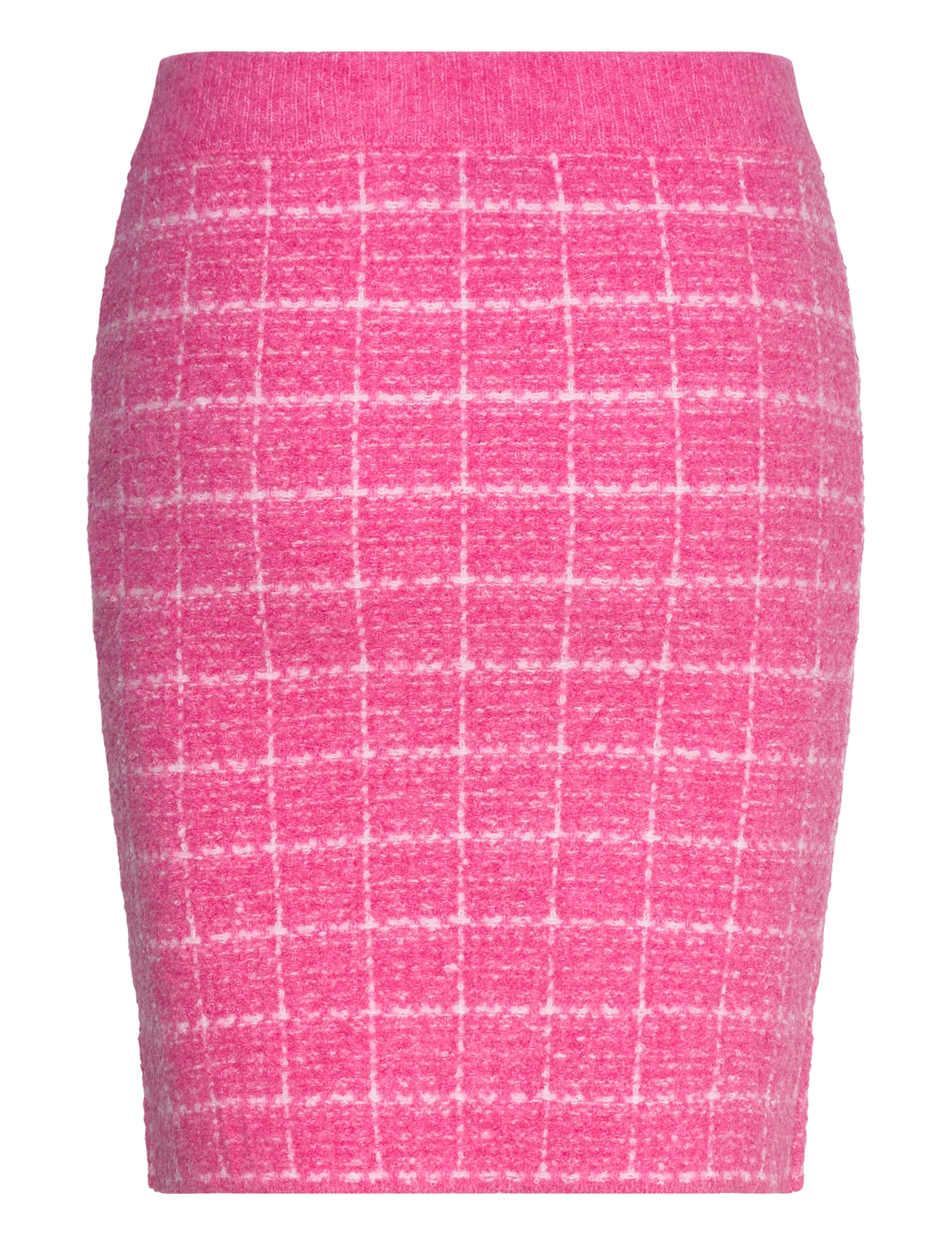 Vila - VIAUDREY CHECK KNIT SKIRT /KA - megzti sijonai - pink cosmos - 1