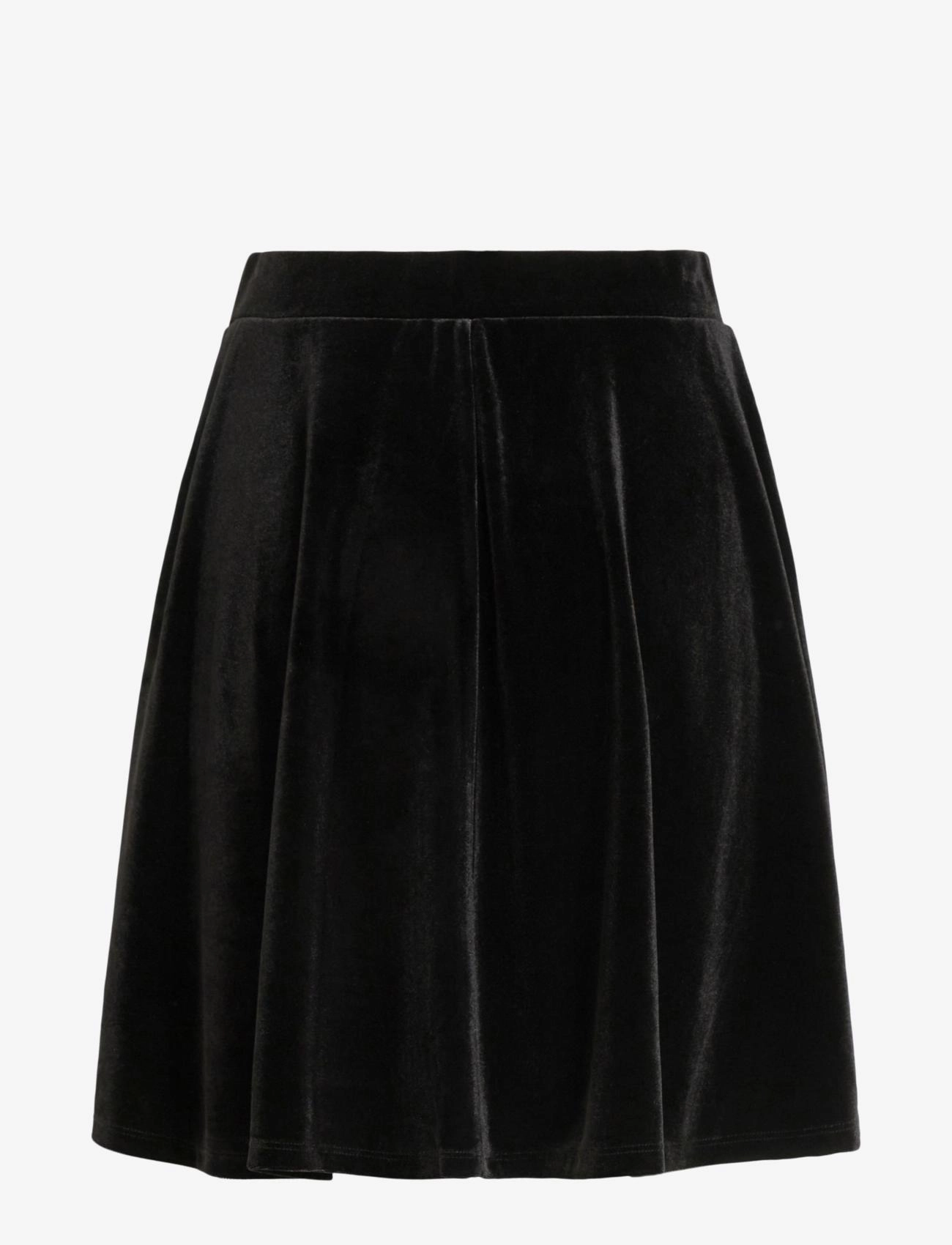 Vila - VIKATJA HW SHORT VELVET SKIRT/KA - laveste priser - black - 2