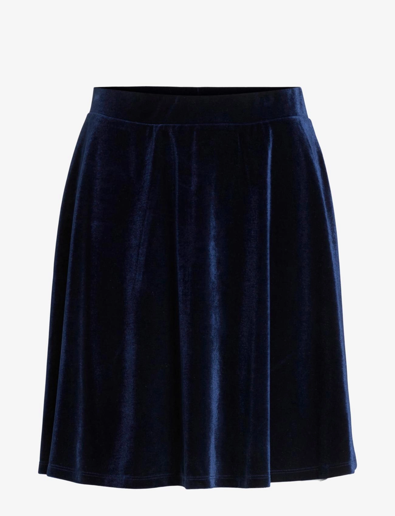 Vila VIKATJA HW SHORT VELVET SKIRT/KA - Nederdele - NAVY BLAZER / navy