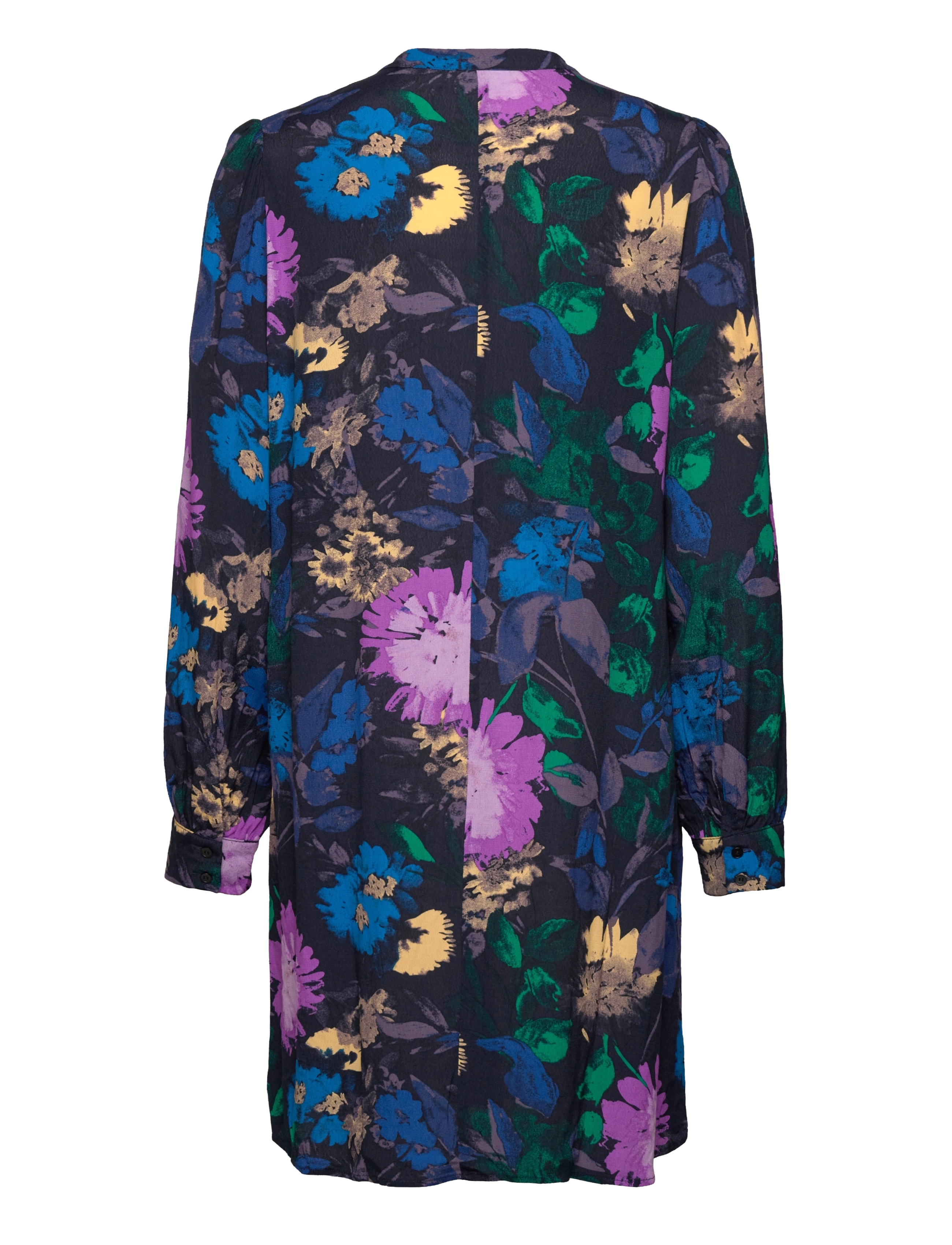 Vila - VIPANGA LE V-NECK L/S DRESS - midi kjoler - navy blazer - 2