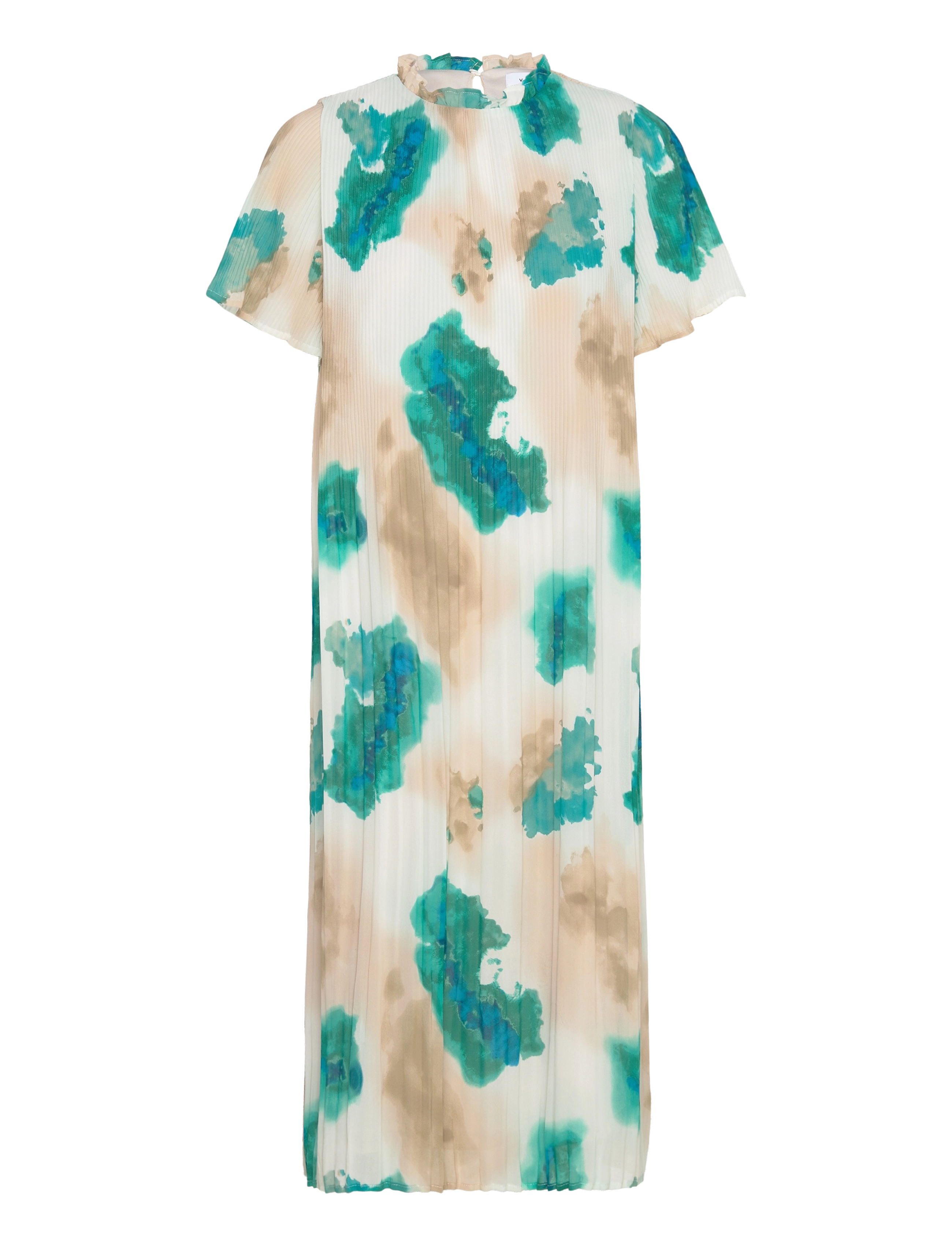 Vila VIGANAJE MYTA HIGH NECK S/S DRESS/SU - Kjoler - SWAMP / green