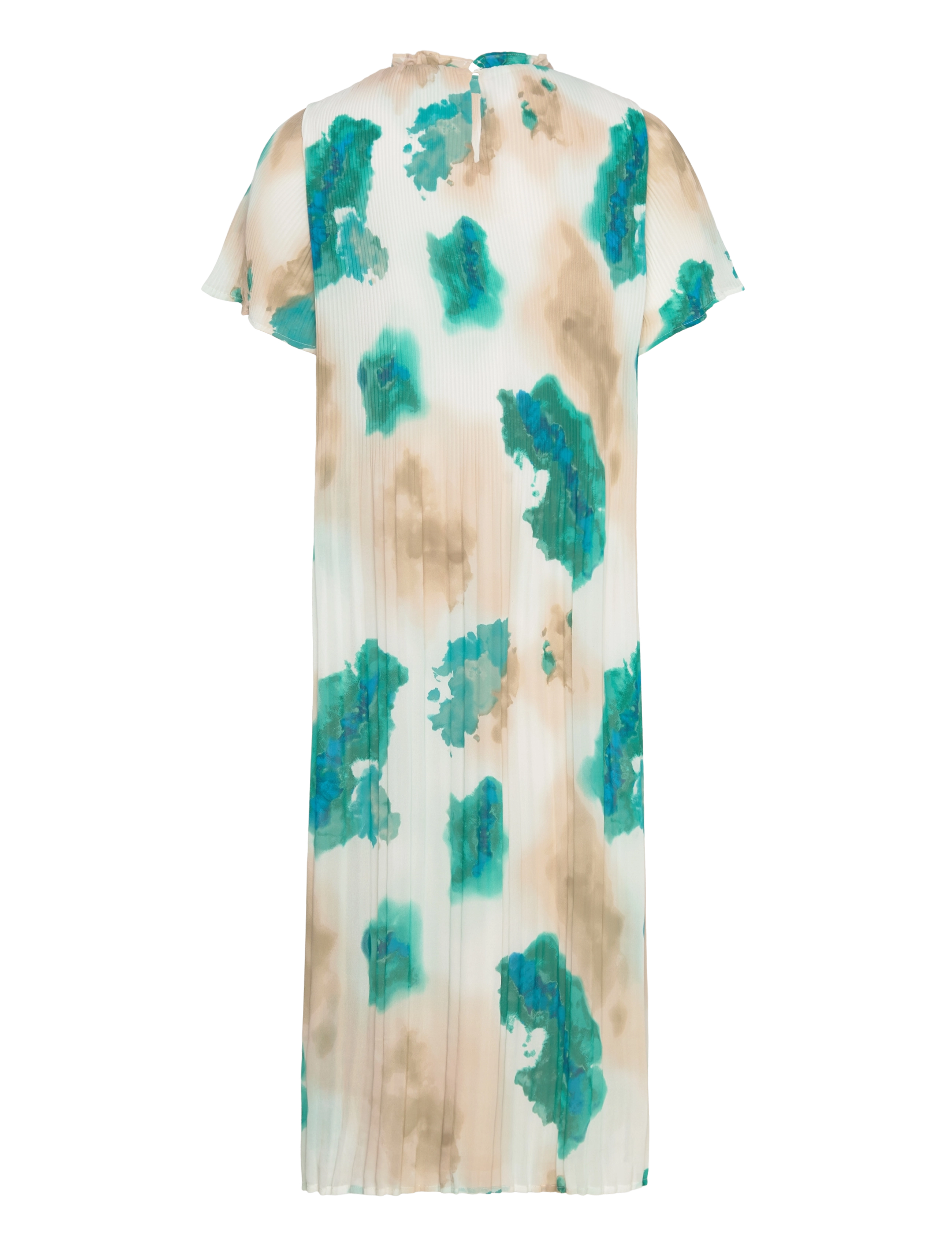 Vila - VIGANAJE MYTA HIGH NECK S/S DRESS/SU - midi-kleider - swamp - 2