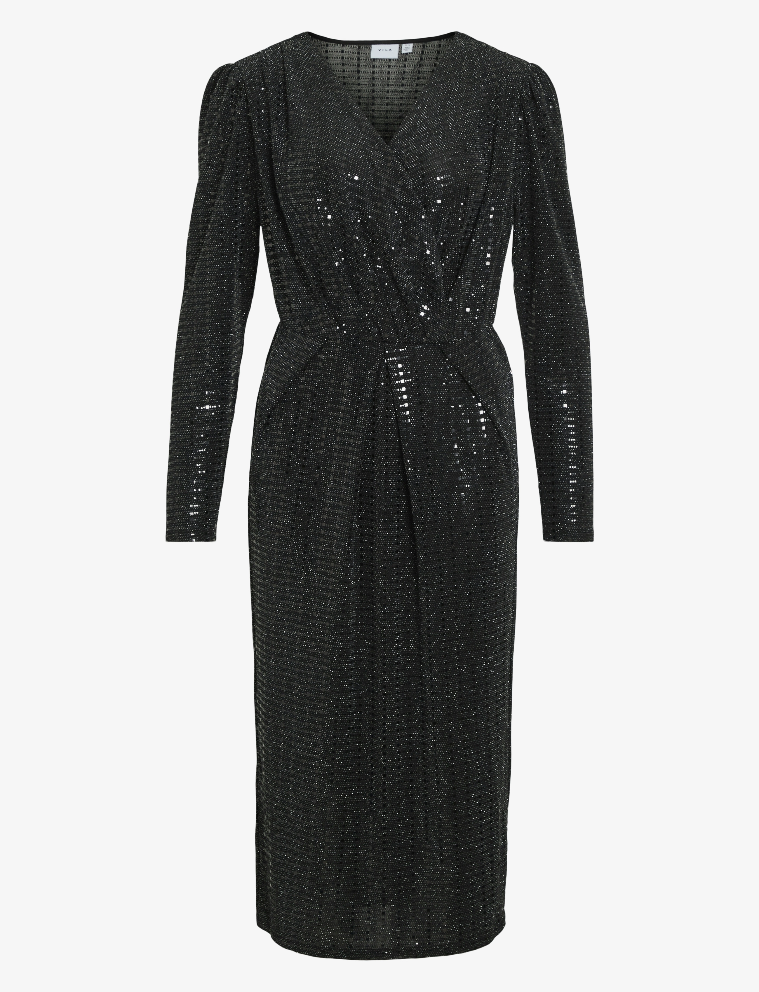 Vila VIFESTE L/S MIDI DRESS/R2 - Festkjoler - BLACK BEAUTY / black