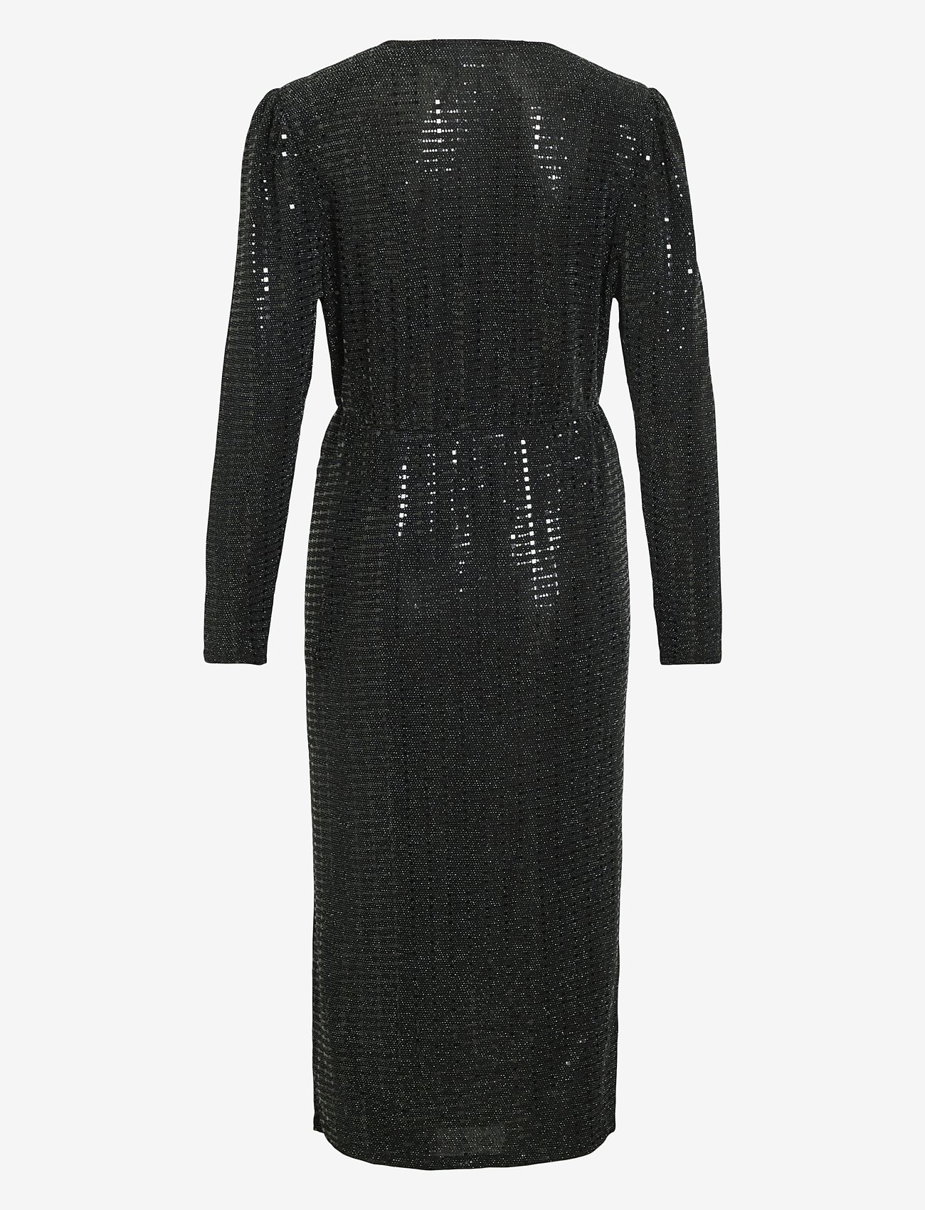 Vila - VIFESTE L/S MIDI DRESS/R2 - partykleider - black beauty - 1