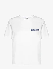 Vila - VISYBIL ENJOY S/S EMB T-SHIRT - t-shirts - egret - 0