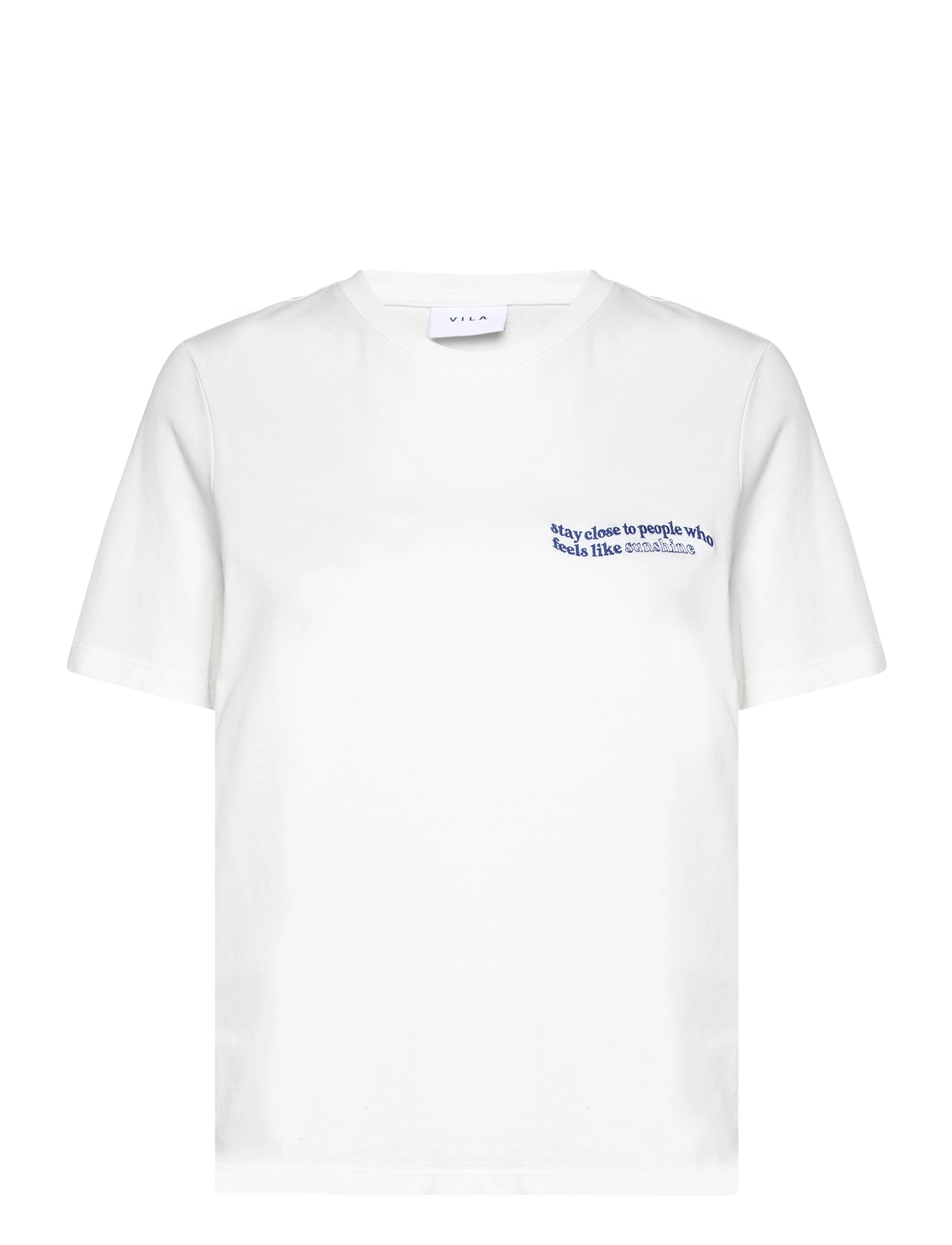 VISYBIL ENJOY S/S EMB T-SHIRT - EGRET