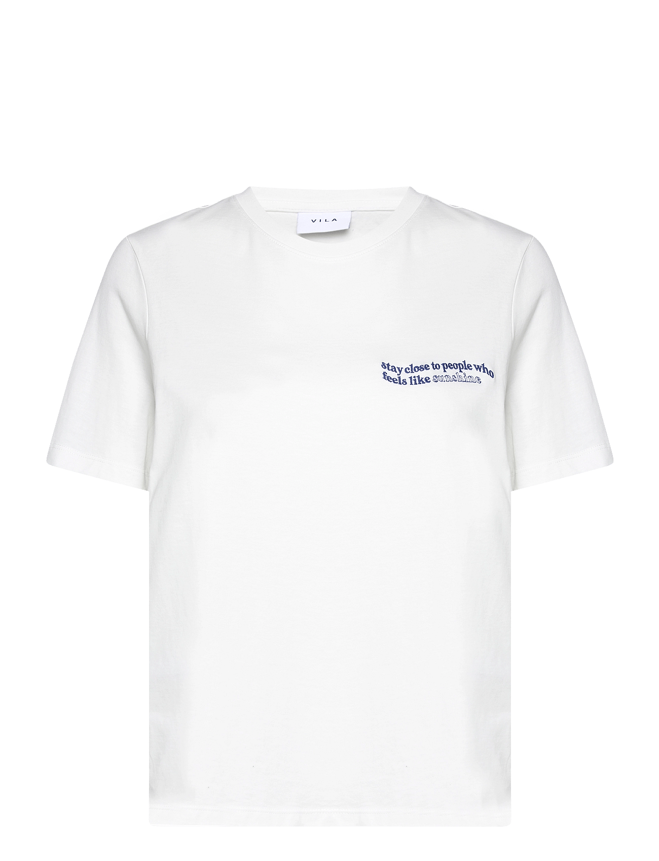 VISYBIL ENJOY S/S EMB T-SHIRT - EGRET