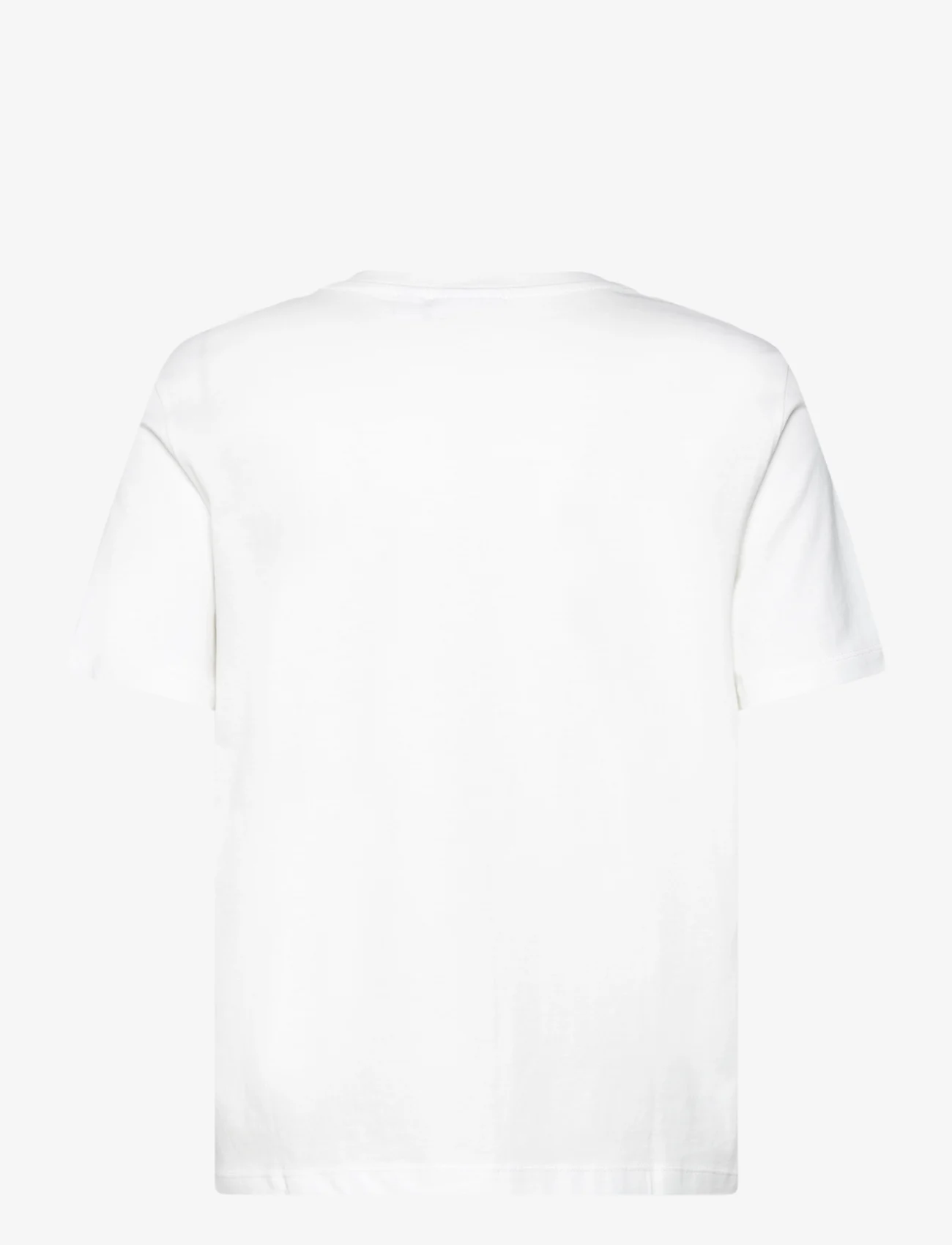 Vila - VISYBIL ENJOY S/S EMB T-SHIRT - t-shirts - egret - 1