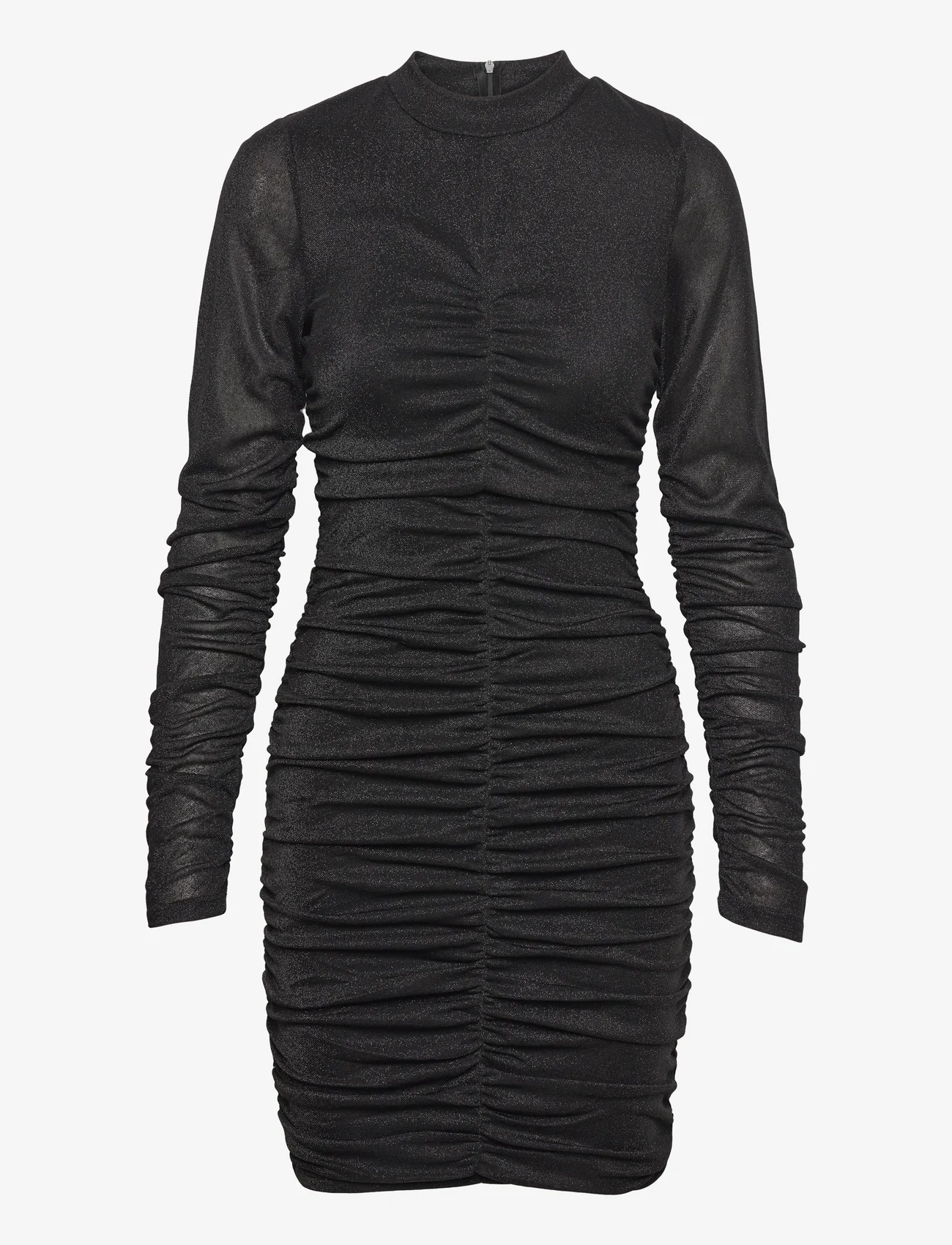 Vila - VIDAFNI L/S GLITTER MESH DRESS - laagste prijzen - black - 0