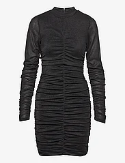 Vila - VIDAFNI L/S GLITTER MESH DRESS - tettsittende kjoler - black - 0