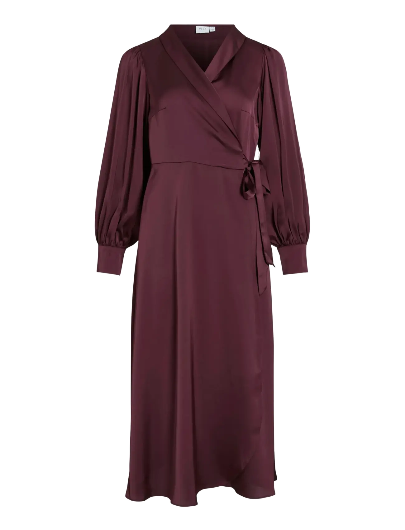 Vila VIENNA RAVENNA ANKLE WRAP DRESS-NOOS/DC - Festkjoler - FIG / burgundy