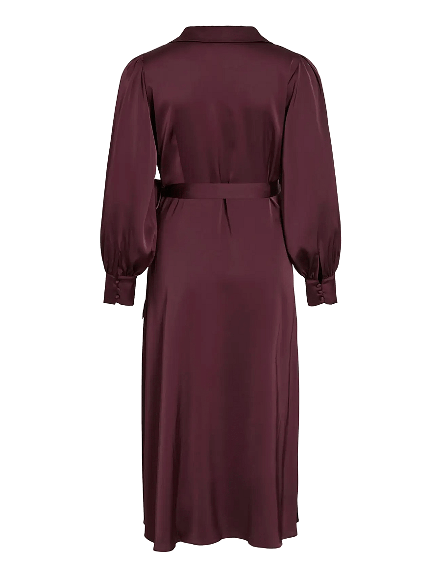 Vila - VIENNA RAVENNA ANKLE WRAP DRESS-NOOS/DC - cocktail-mekot - fig - 2
