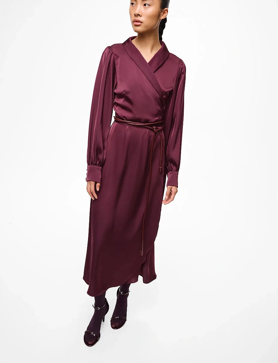 Vila - VIENNA RAVENNA ANKLE WRAP DRESS-NOOS/DC - cocktail-mekot - fig - 4
