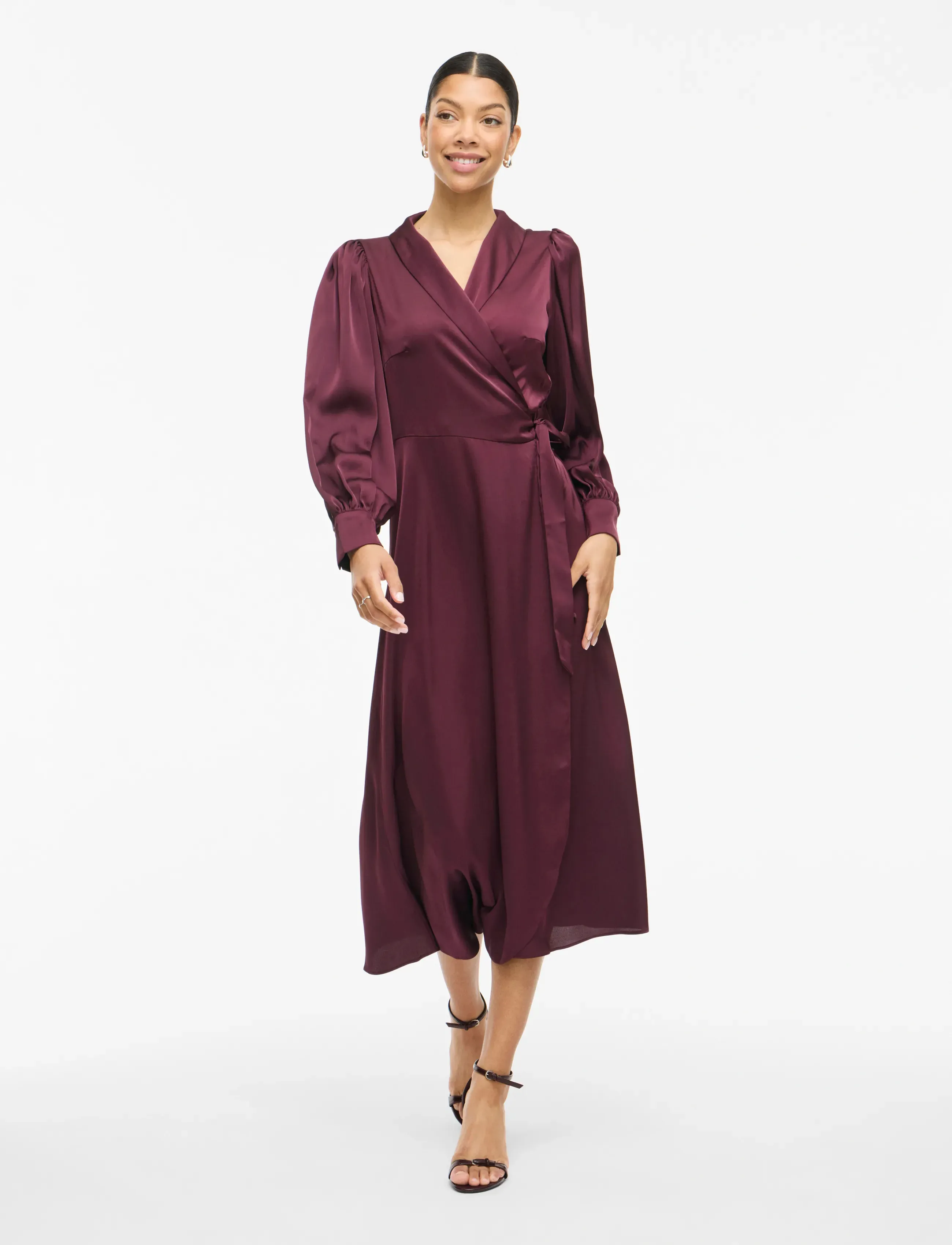 VILA Vienna Ravenna L/S Ankle Wrap Dress omlottklänningar dam – bild 8