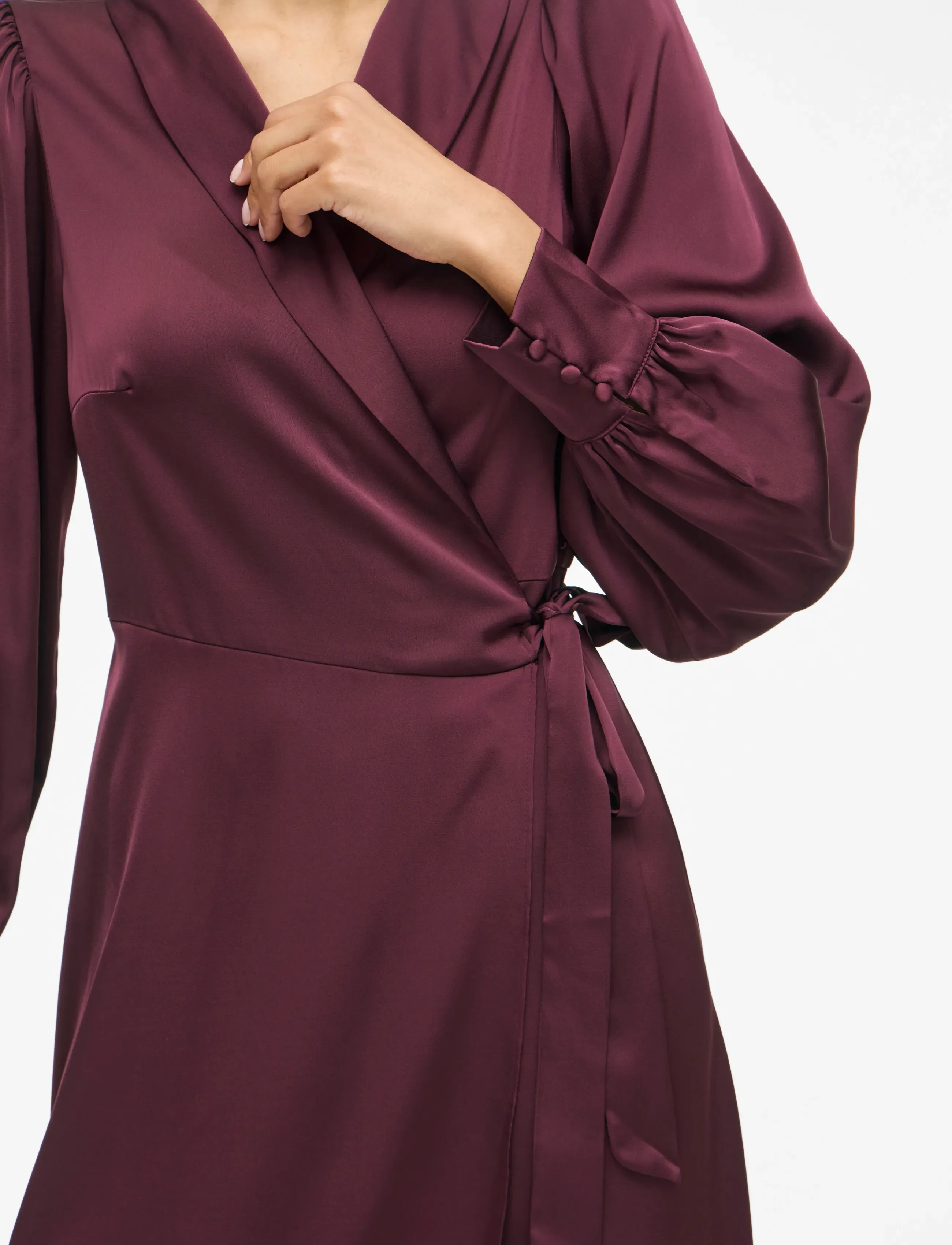 VILA Vienna Ravenna L/S Ankle Wrap Dress omlottklänningar dam – bild 10