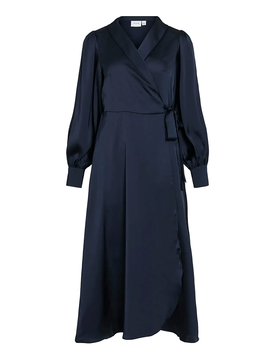 Vila - VIENNA RAVENNA ANKLE WRAP DRESS-NOOS/DC - navy blazer - 1