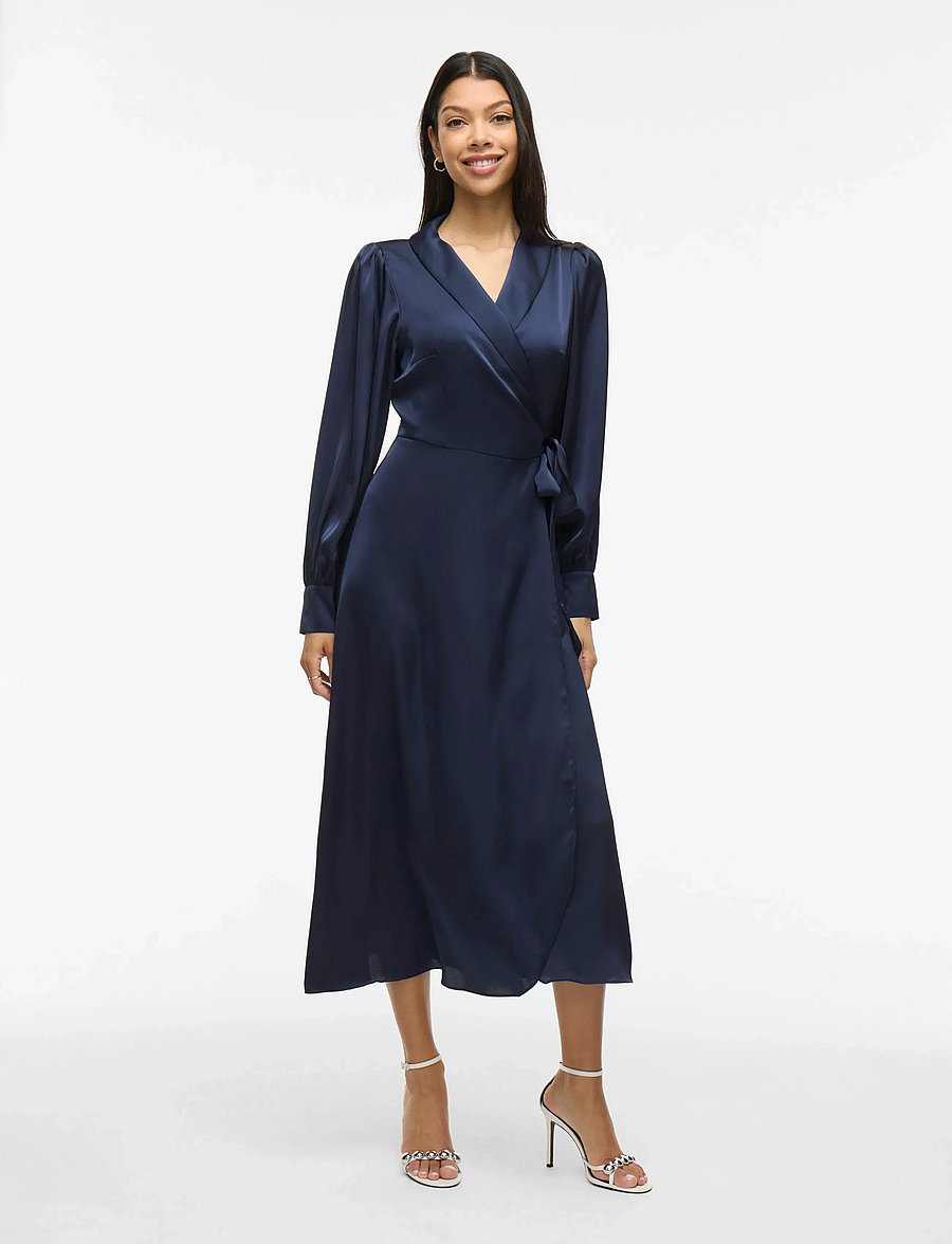 Vila - VIENNA RAVENNA ANKLE WRAP DRESS-NOOS/DC - navy blazer - 0