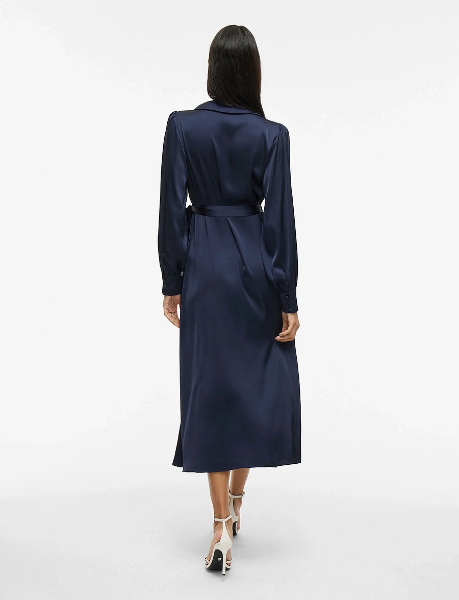 Vila - VIENNA RAVENNA ANKLE WRAP DRESS-NOOS/DC - navy blazer - 3