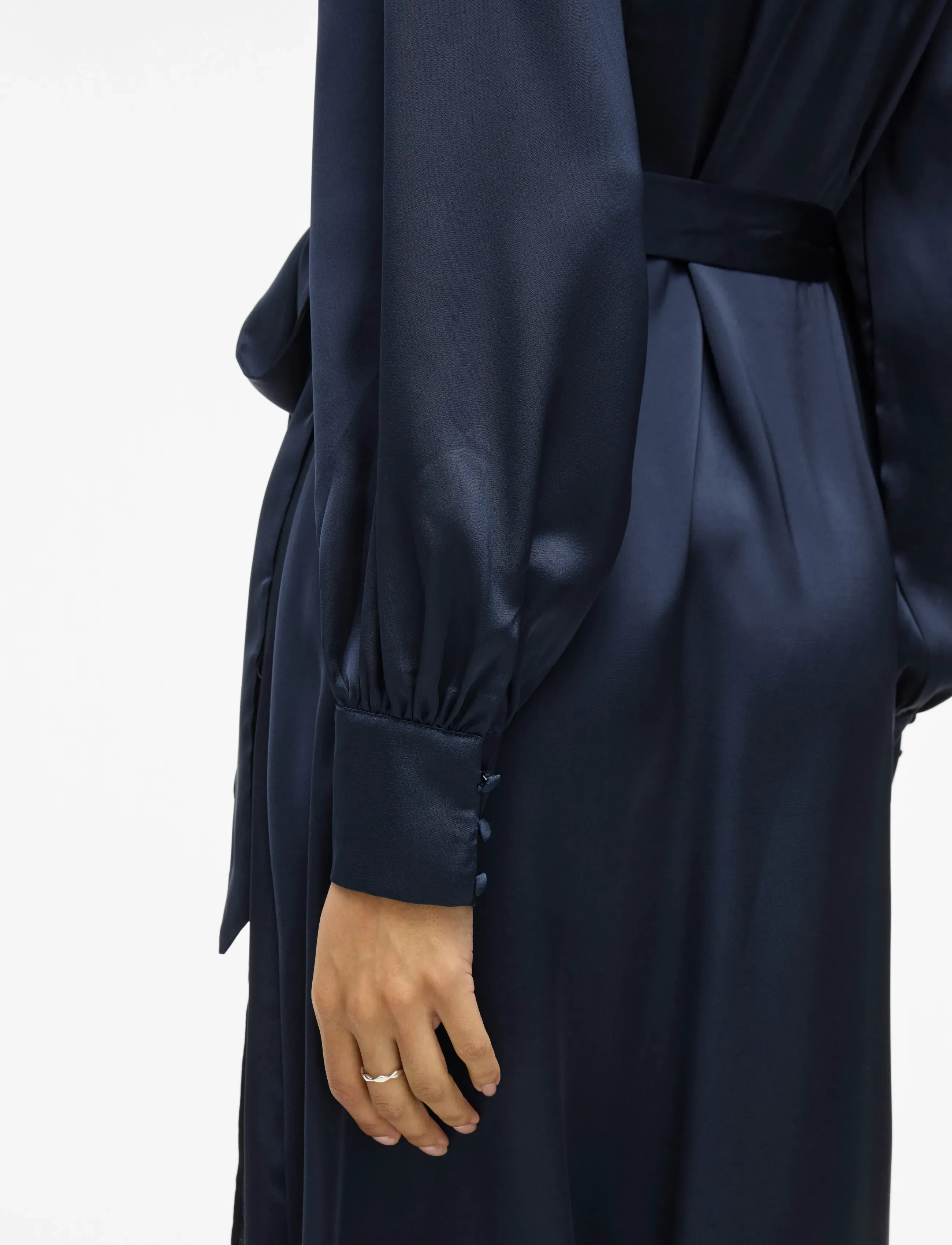 Vila - VIENNA RAVENNA ANKLE WRAP DRESS-NOOS/DC - navy blazer - 4