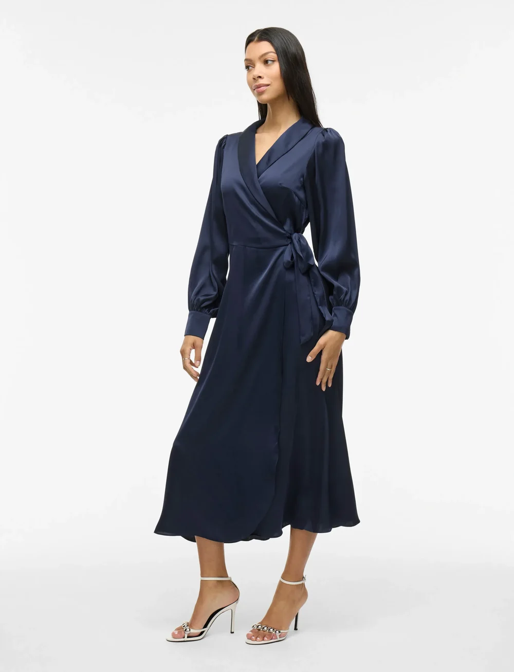 Vila - VIENNA RAVENNA ANKLE WRAP DRESS-NOOS/DC - cocktailklänningar - navy blazer - 5