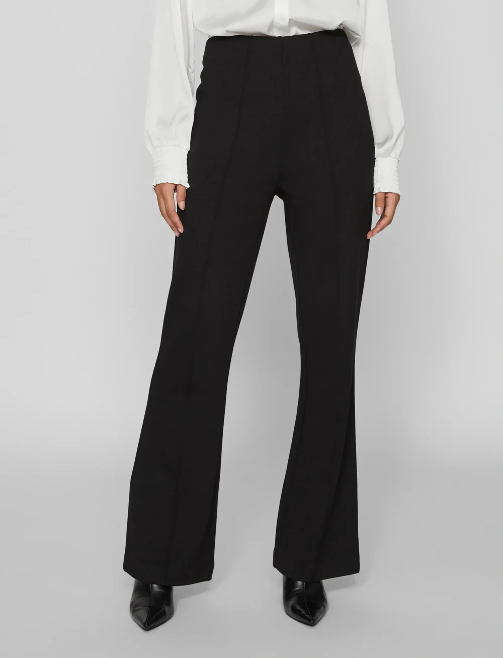 Vila - VIBILLIE HW PANTS - NOOS - flare bukser - black beauty - 0