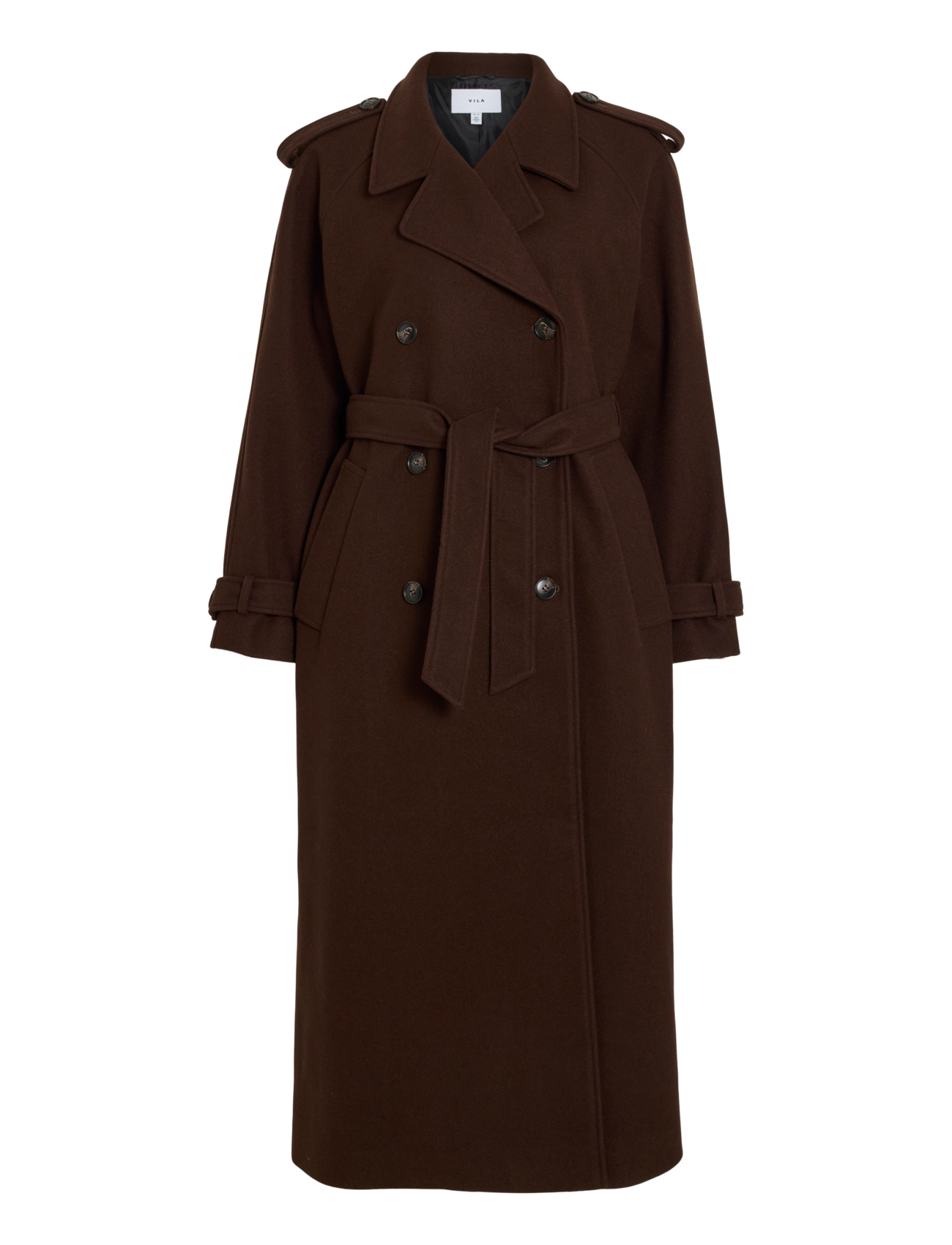 Vila VISOFIE L/S HEAVY MAXI TRENCHCOAT/1/KA - Streetstyle - COFFEE BEAN / brown