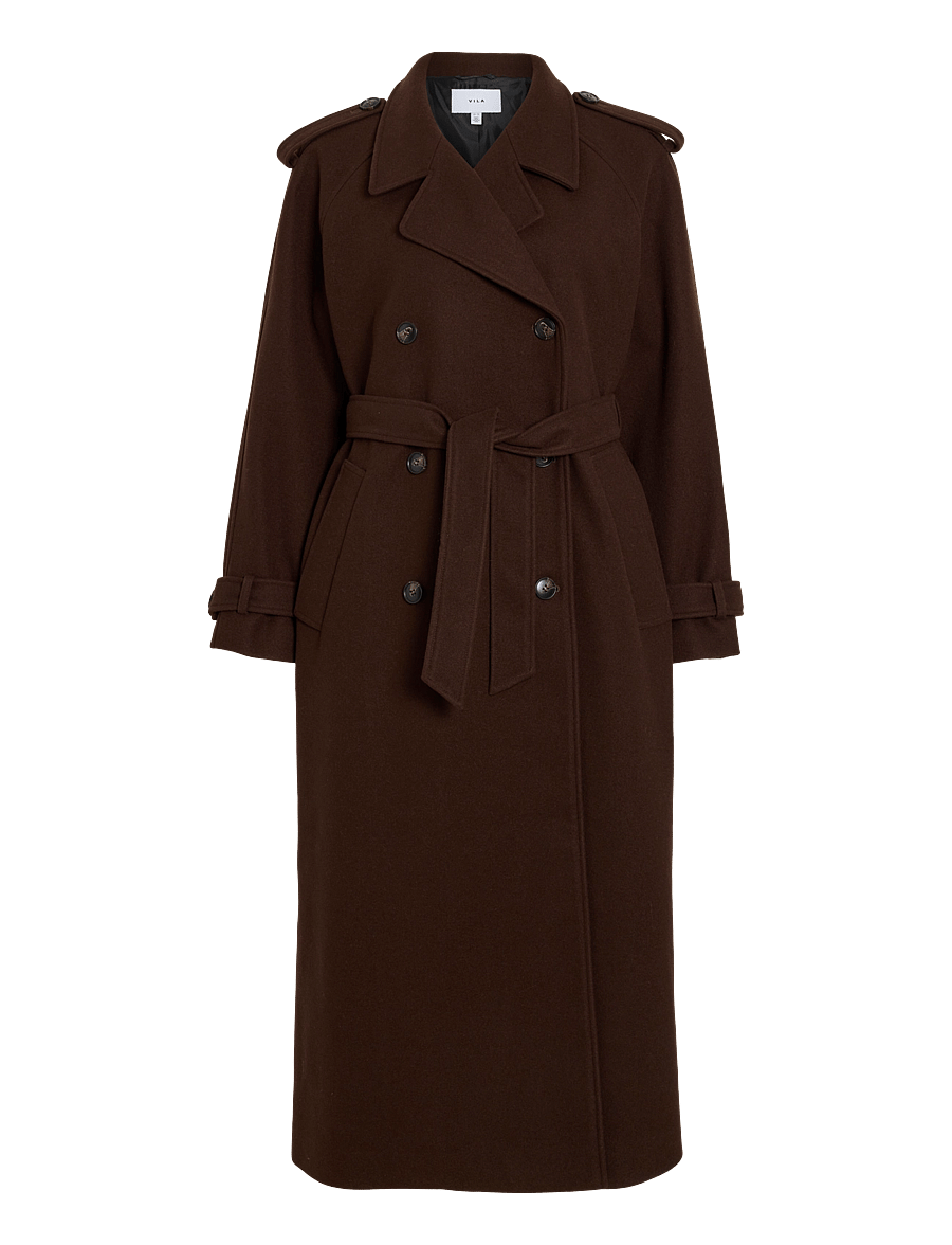 Vila - VISOFIE L/S HEAVY MAXI TRENCHCOAT/1/KA - trenchcoats - coffee bean - 0