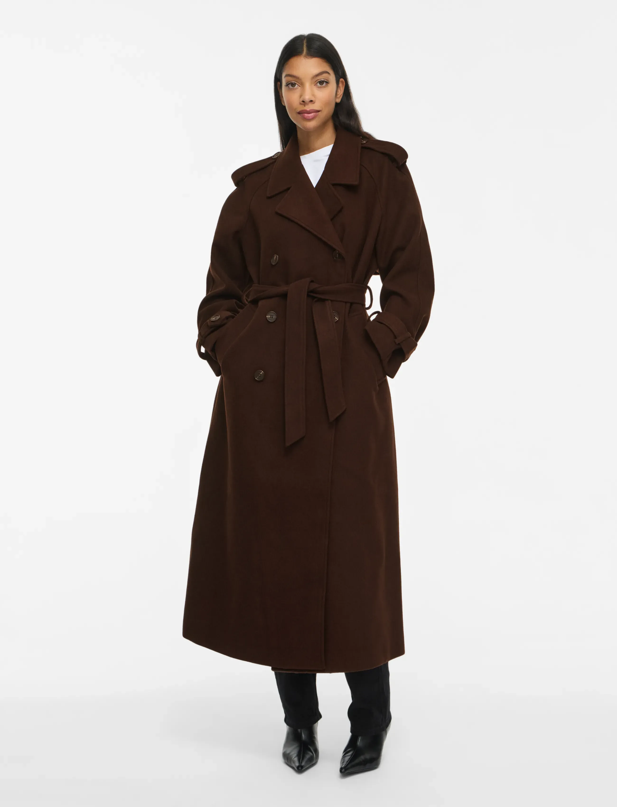 Vila VISOFIE L/S HEAVY MAXI TRENCHCOAT/1/KA - Clothing - COFFEE BEAN / brown