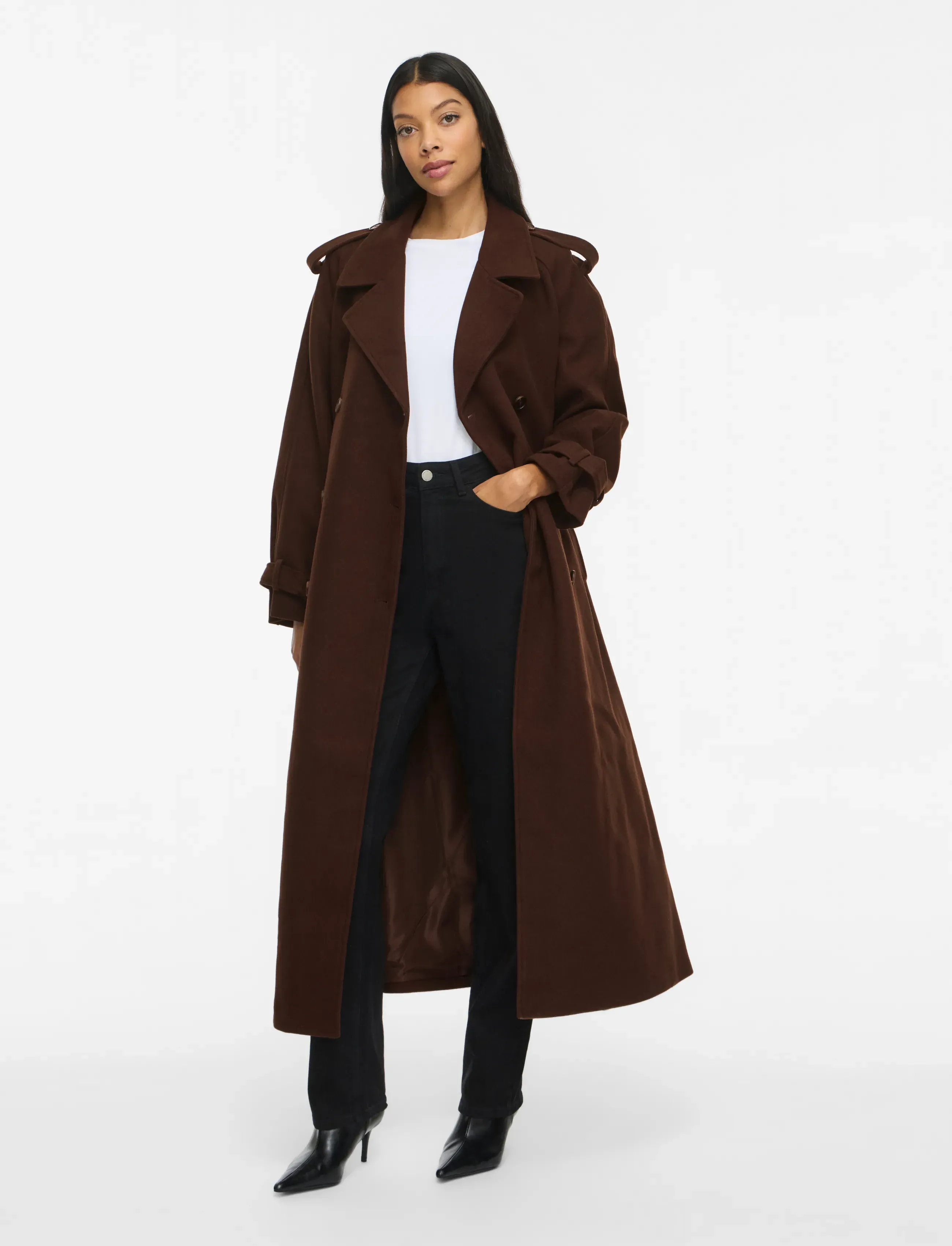 Vila - VISOFIE L/S HEAVY MAXI TRENCHCOAT/1/KA - vihmamantlid - coffee bean - 4