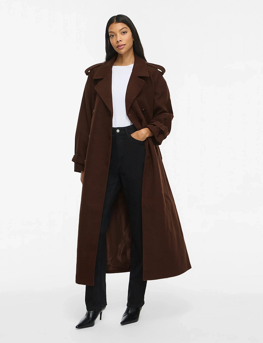 Vila - VISOFIE L/S HEAVY MAXI TRENCHCOAT/1/KA - vihmamantlid - coffee bean - 4