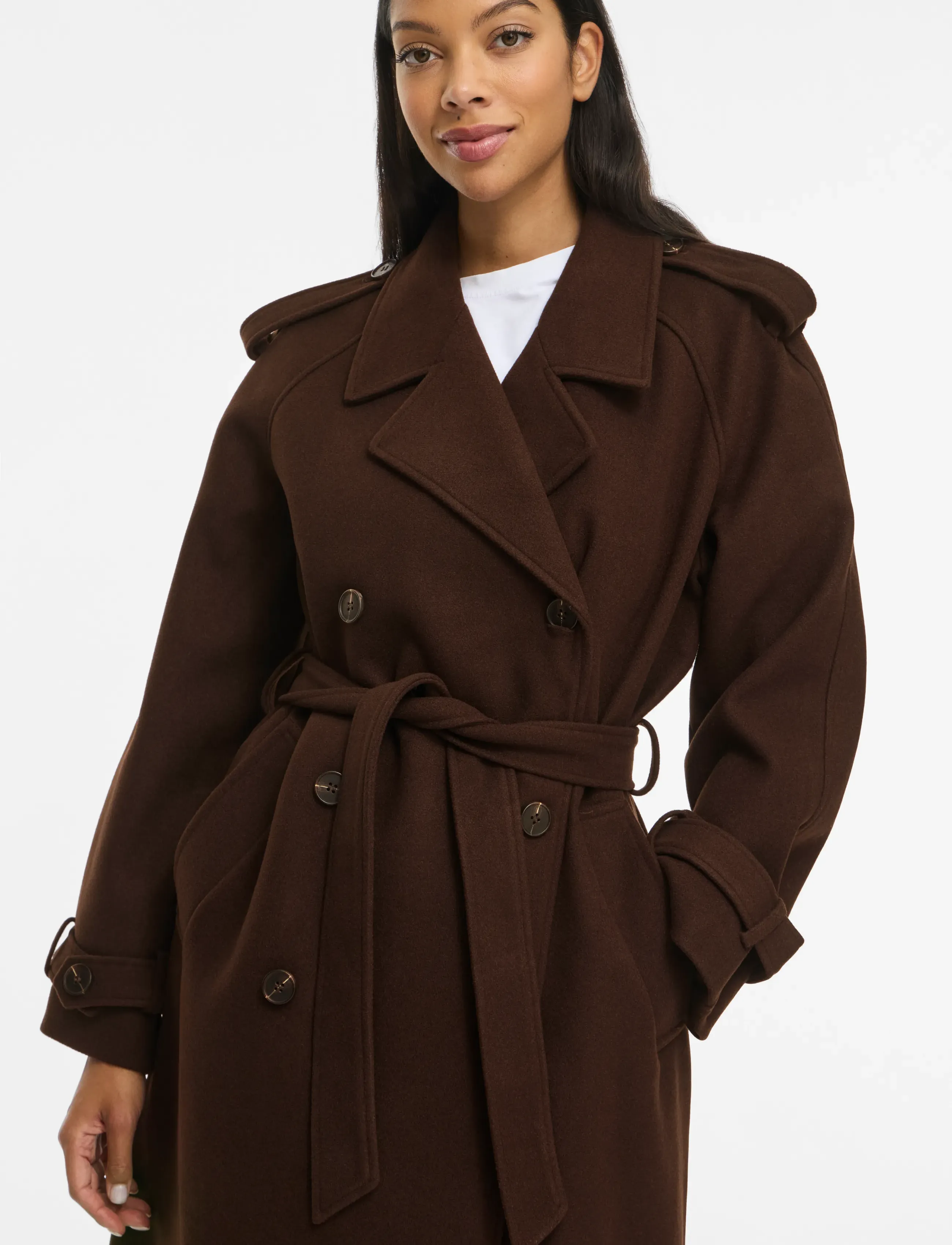 Vila - VISOFIE L/S HEAVY MAXI TRENCHCOAT/1/KA - vihmamantlid - coffee bean - 5