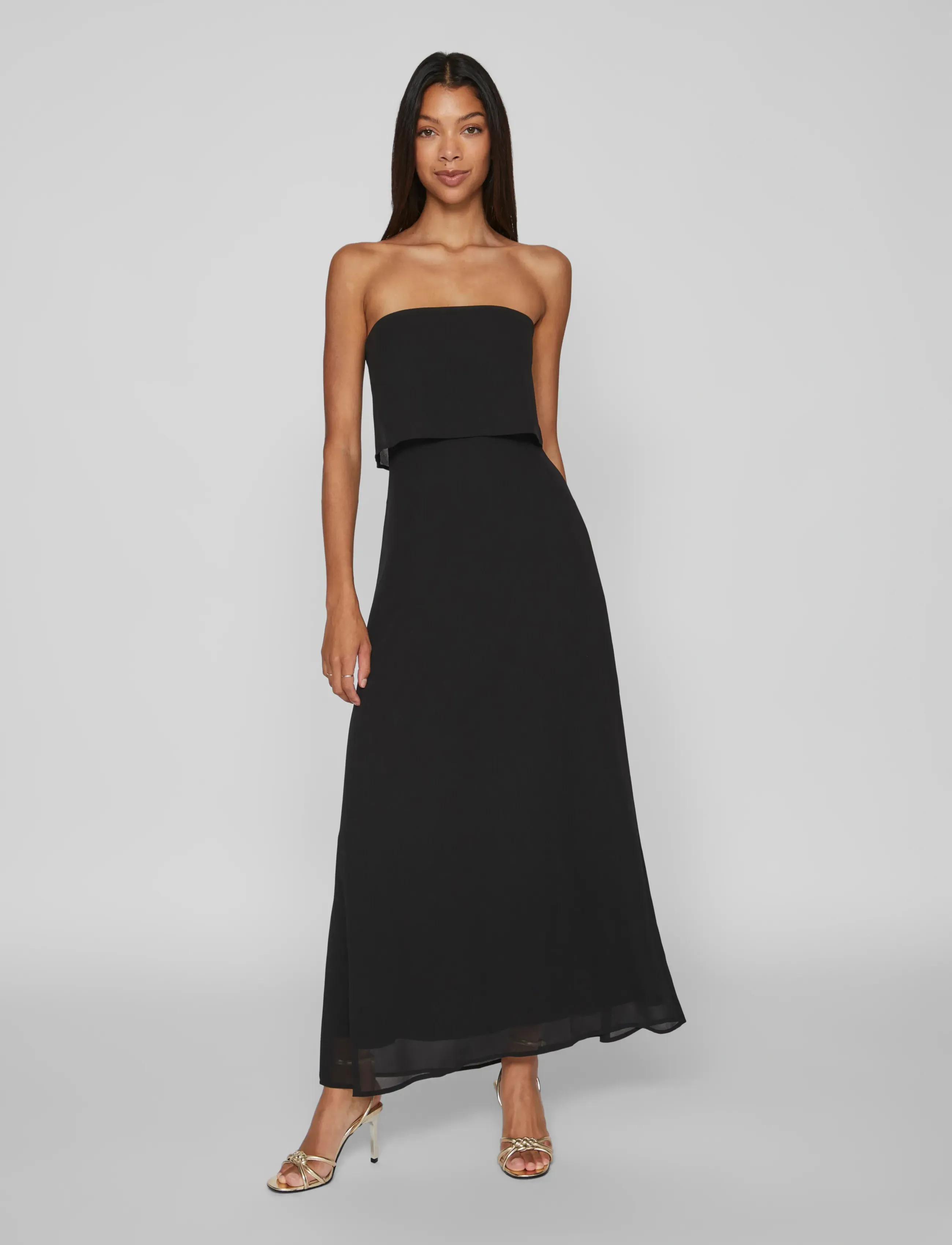 Vila VIMILINA STRAP MAXI DRESS - NOOS - Slipklänningar - BLACK / black