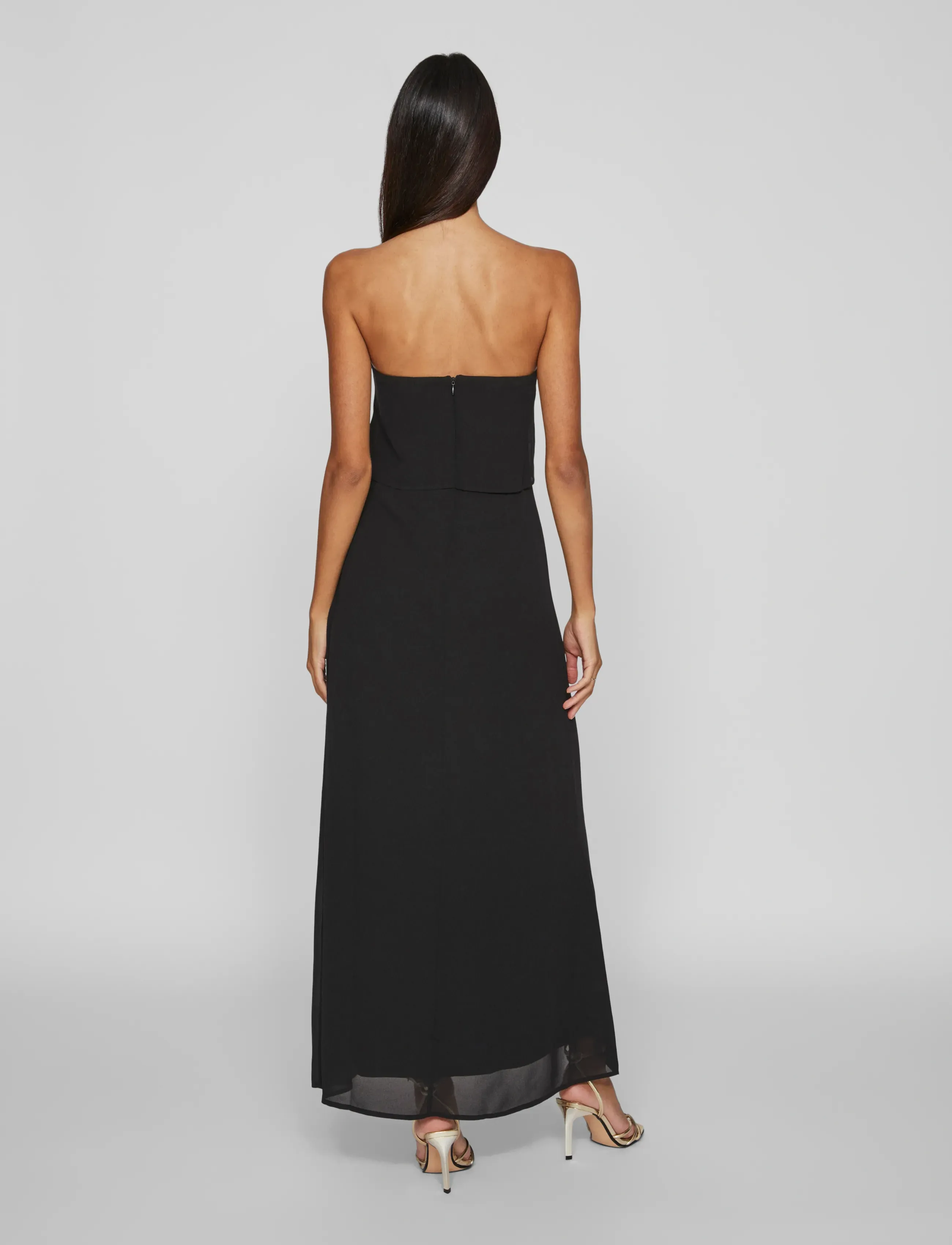 Vila - VIMILINA STRAP MAXI DRESS - NOOS - slipklänningar - black - 3