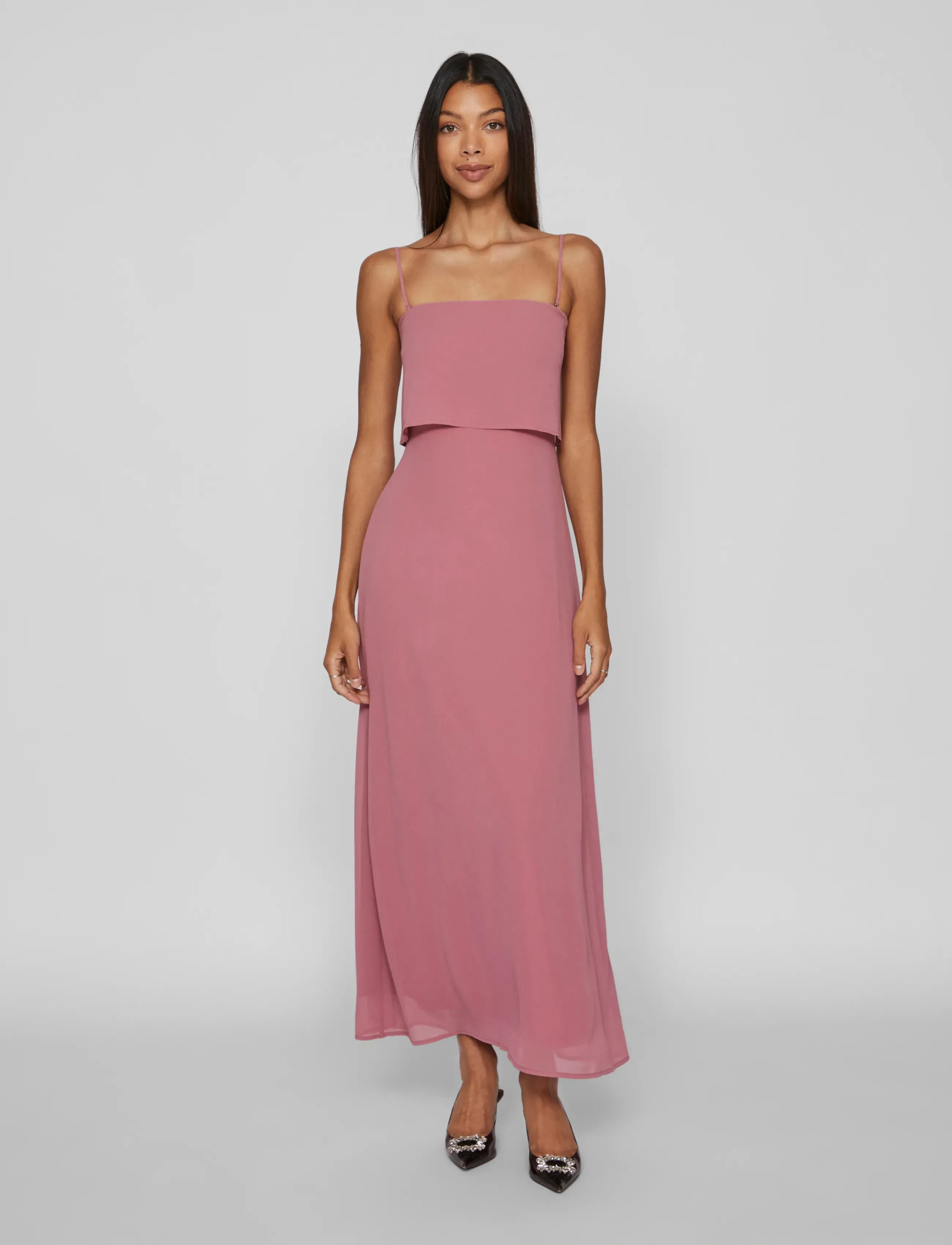 Vila - VIMILINA STRAP MAXI DRESS - NOOS - slipklänningar - mesa rose - 4
