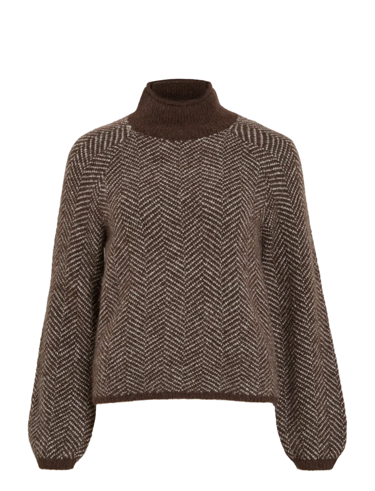 Vila VILORY HIGH NECK L/S KNIT TOP - NOOS - Tøj - COFFEE BEAN / brown