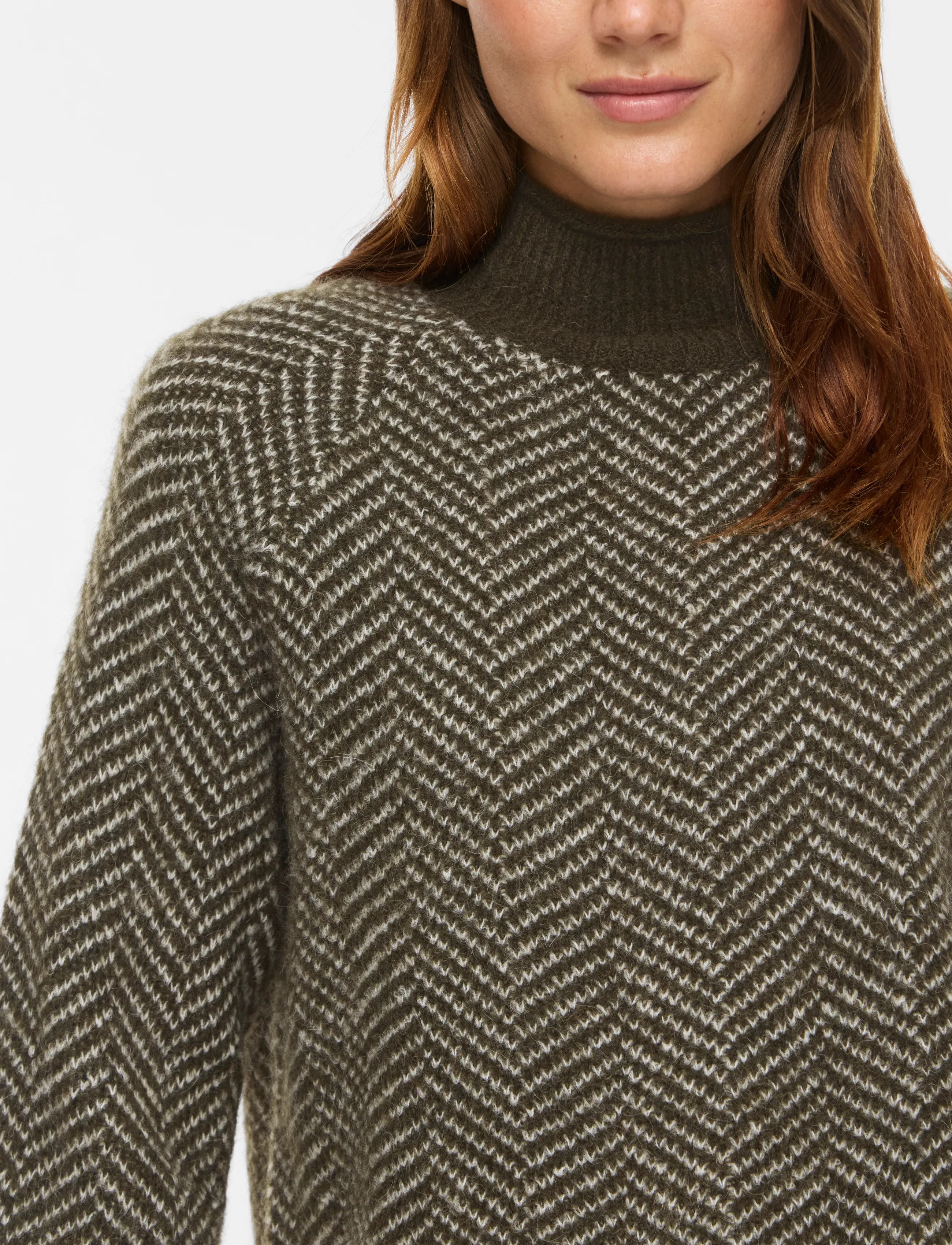Vila - VILORY HIGH NECK L/S KNIT TOP - NOOS - jumpers - forest night - 5