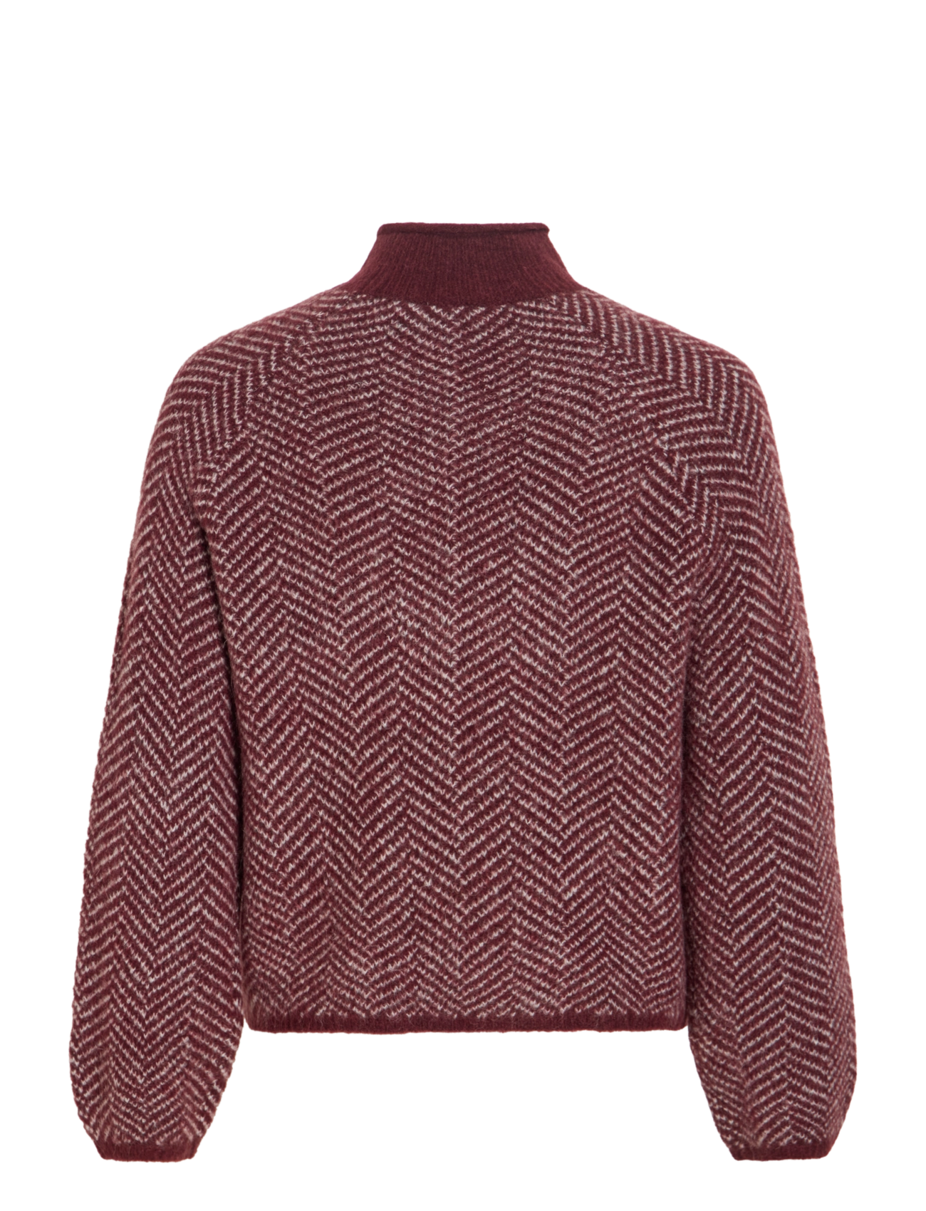 Vila - VILORY HIGH NECK L/S KNIT TOP - NOOS - jumpers - port royale - 2