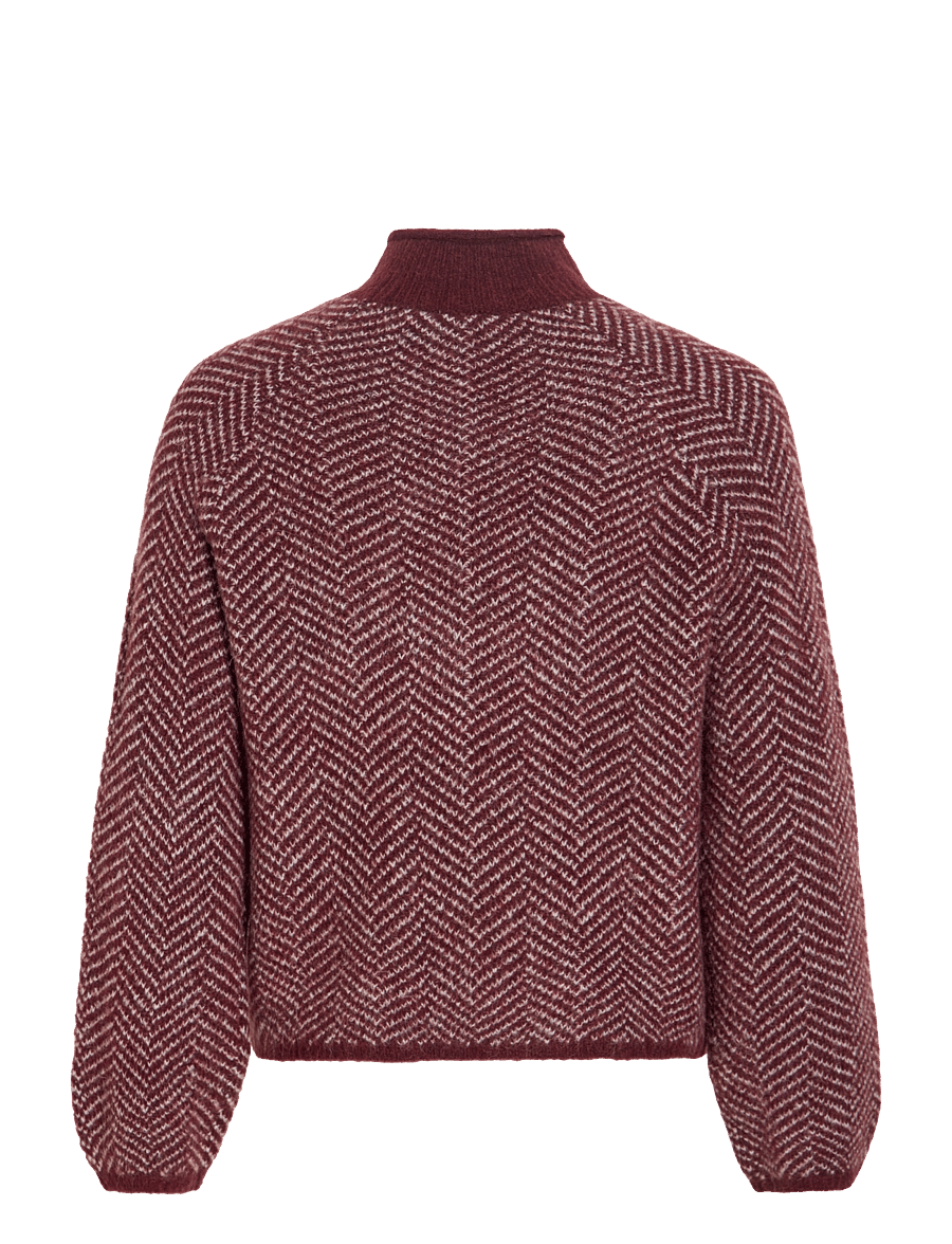 Vila - VILORY HIGH NECK L/S KNIT TOP - NOOS - stickade tröjor - port royale - 2