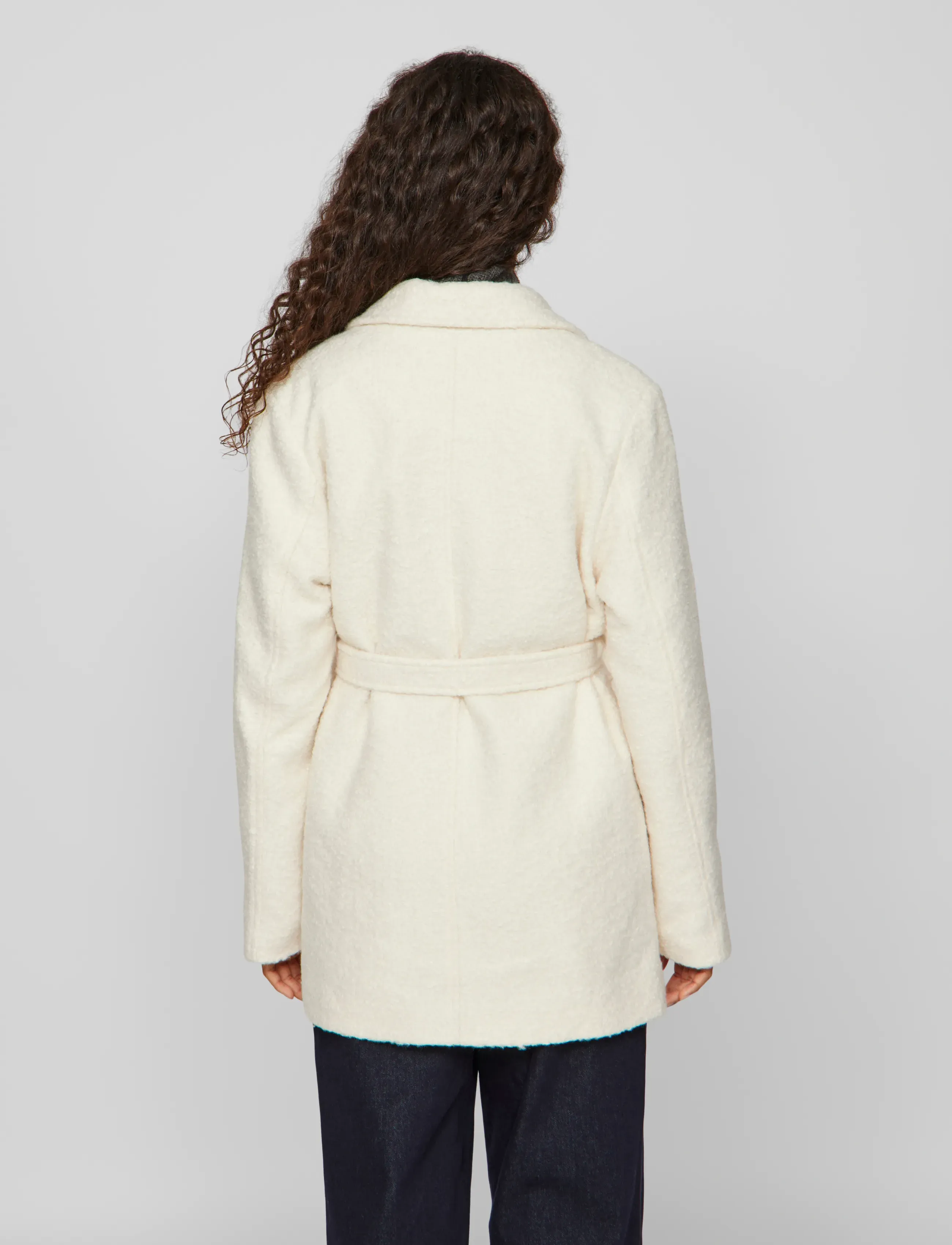 Vila - VITJEKKI L/S BELTED SHORT JACKET - eggnog - 3