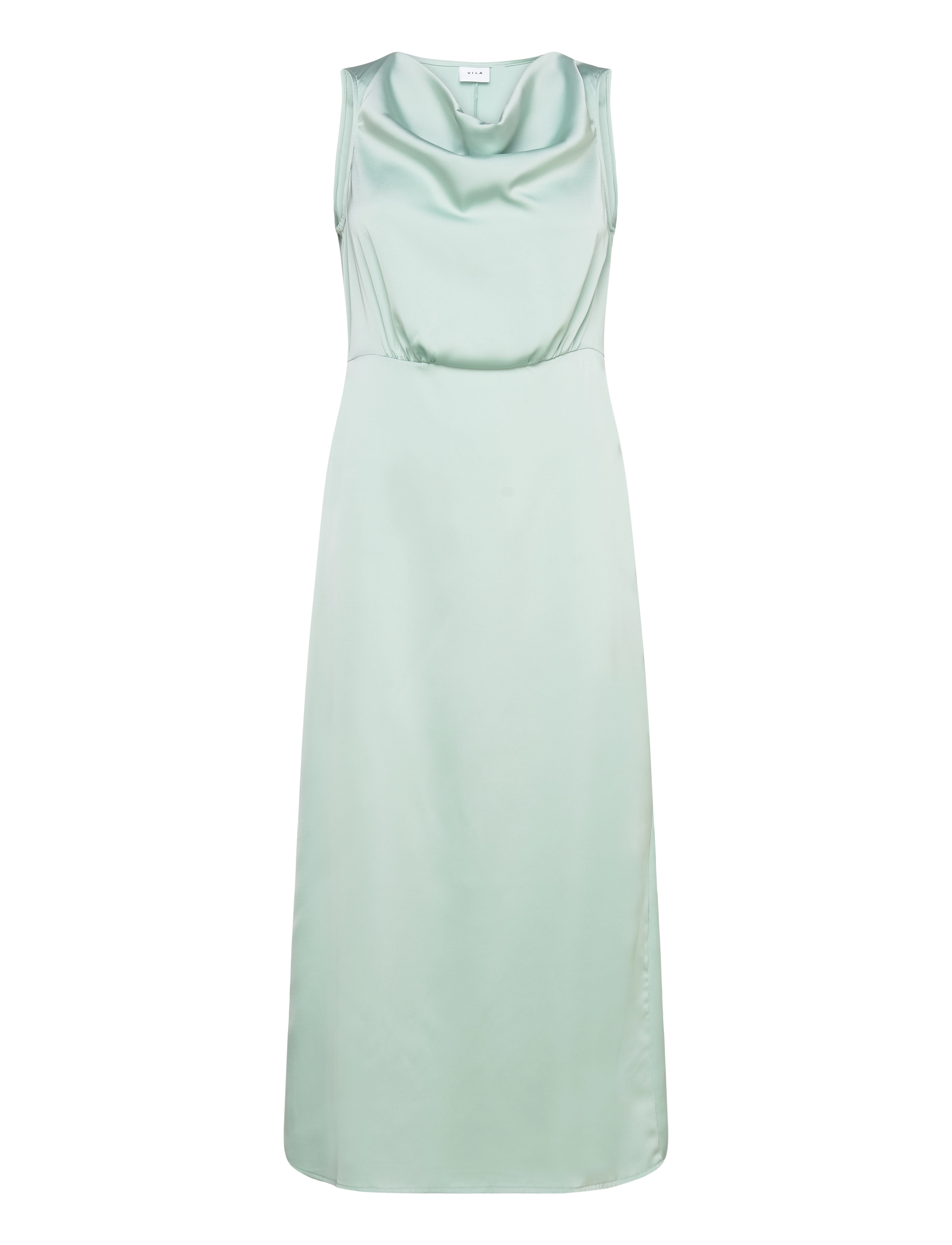 VILA Viravenna Waterfall S/L Maxi Kleid-Noos Grün - 38 - Damen