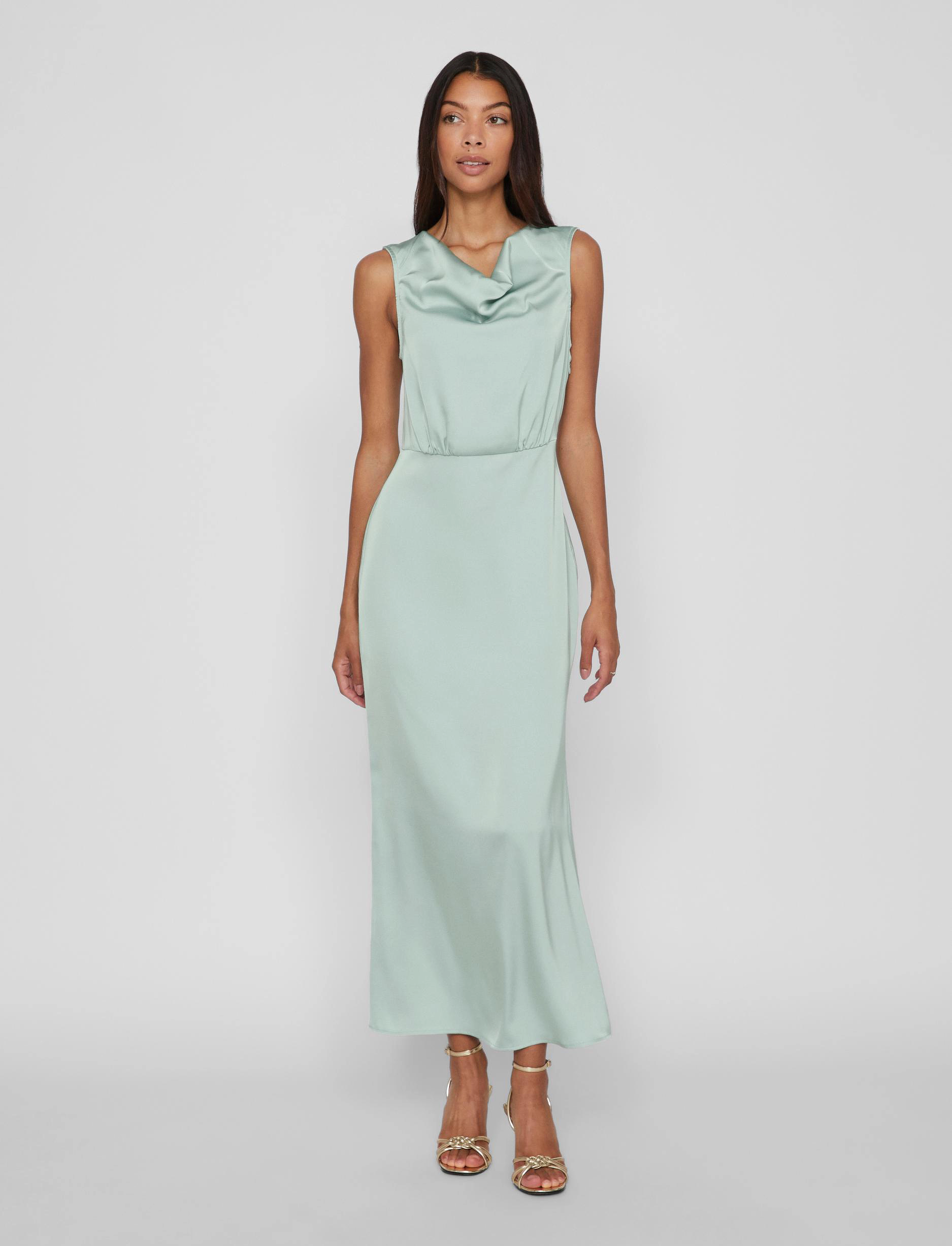Vila VIRAVENNA WATERFALL S/L MAXI DRESS-NOOS - Kleidid - SURF SPRAY / green