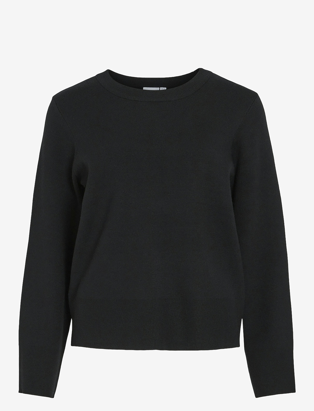 Vila - VICASSIE O-NECK L/S KNIT TOP - NOOS - stickade tröjor - black beauty - 0