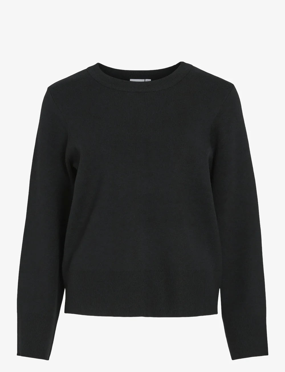 Vila - VICASSIE O-NECK L/S KNIT TOP - NOOS - stickade tröjor - black beauty - 0