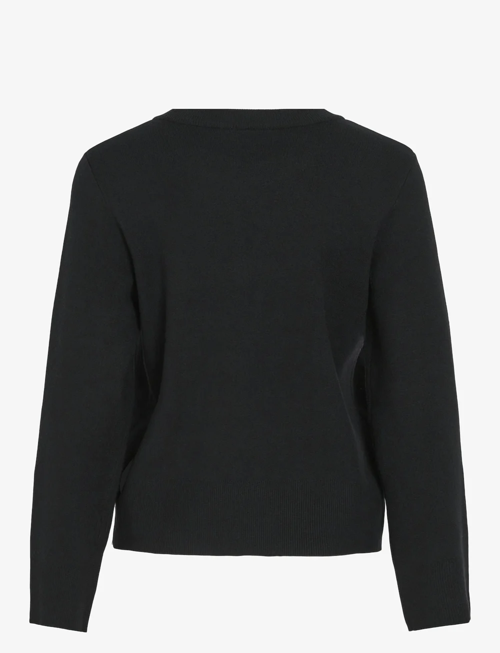 Vila - VICASSIE O-NECK L/S KNIT TOP - NOOS - stickade tröjor - black beauty - 1
