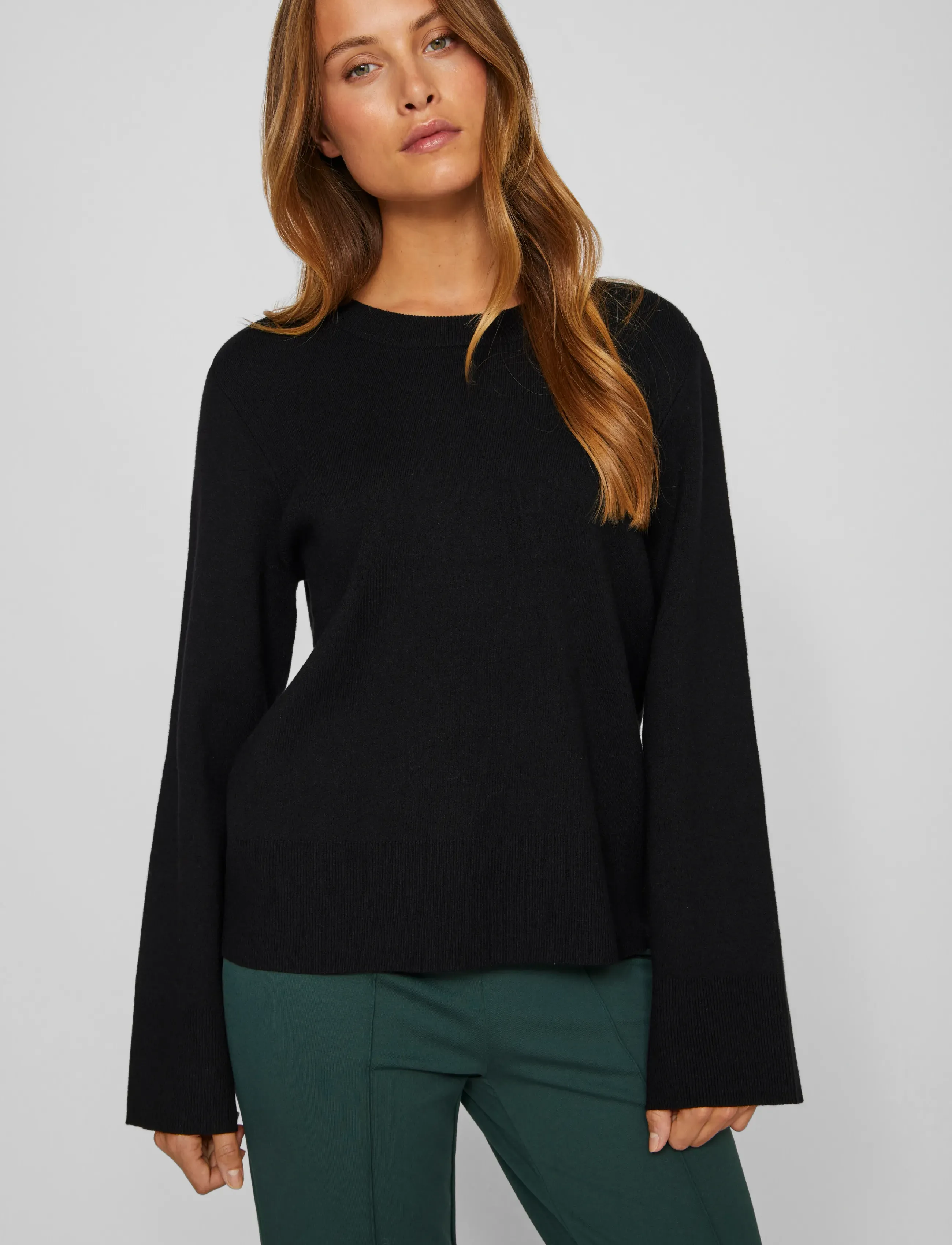 Vila - VICASSIE O-NECK L/S KNIT TOP - NOOS - pullover - black beauty - 5