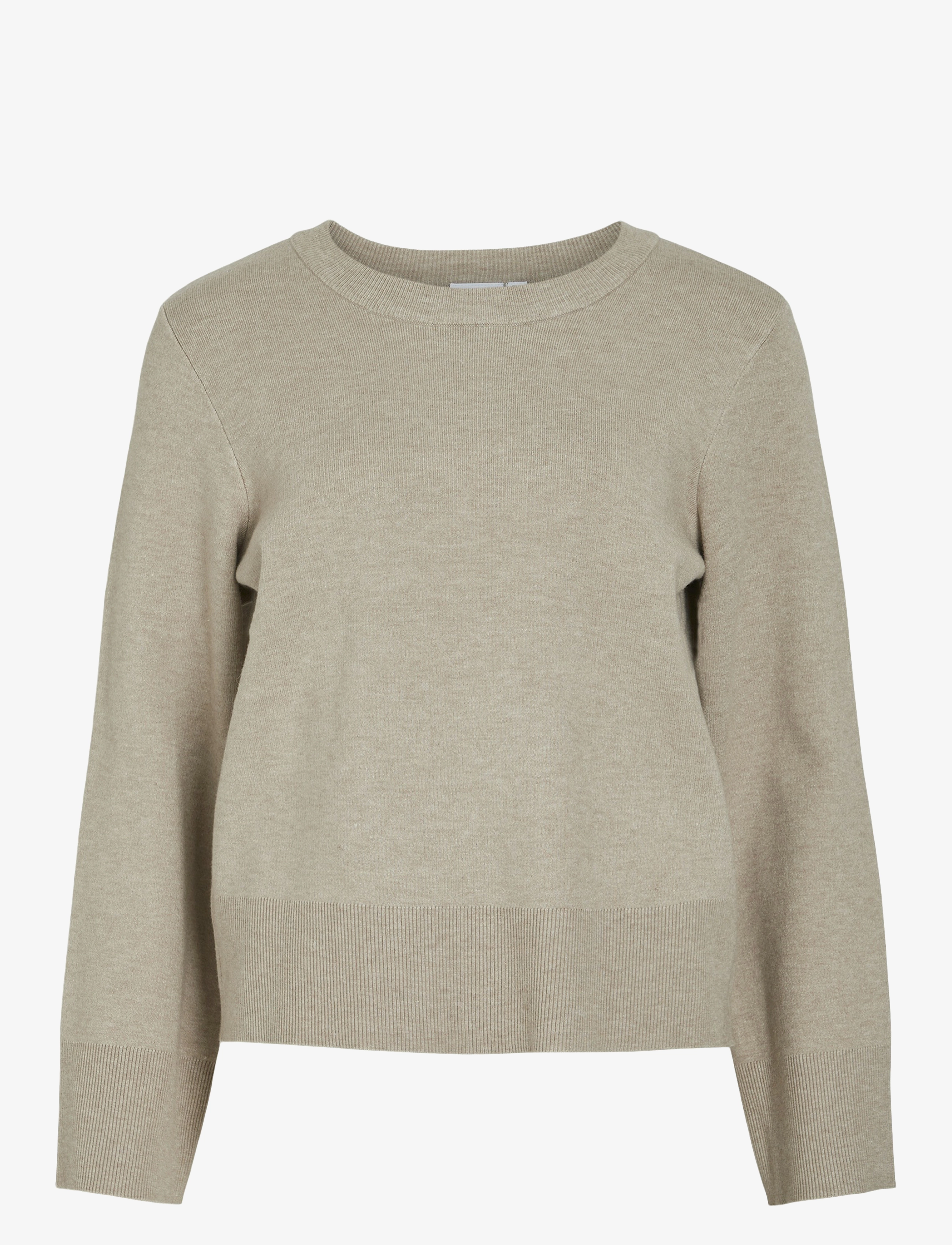 Vila VICASSIE O-NECK L/S KNIT TOP - NOOS - Pullover - NATURAL MELANGE / beige