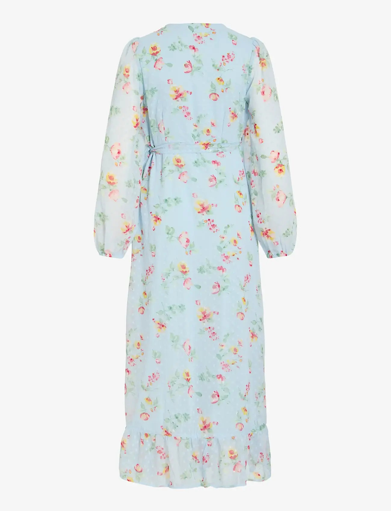 Vila - VIEDEE L/S ANKLE WRAP DRESS/DC/KA - vasarinės suknelės - nantucket breeze - 2