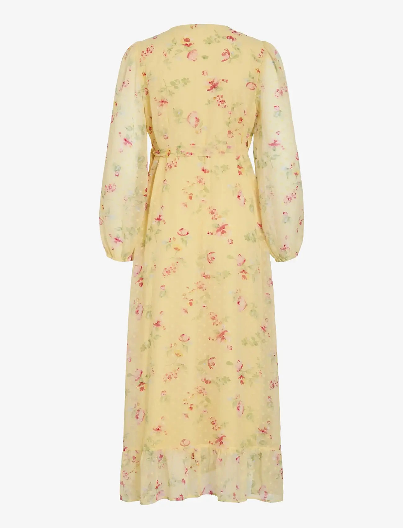 Vila - VIEDEE L/S ANKLE WRAP DRESS/DC/KA - sommerkleider - pastel yellow - 2